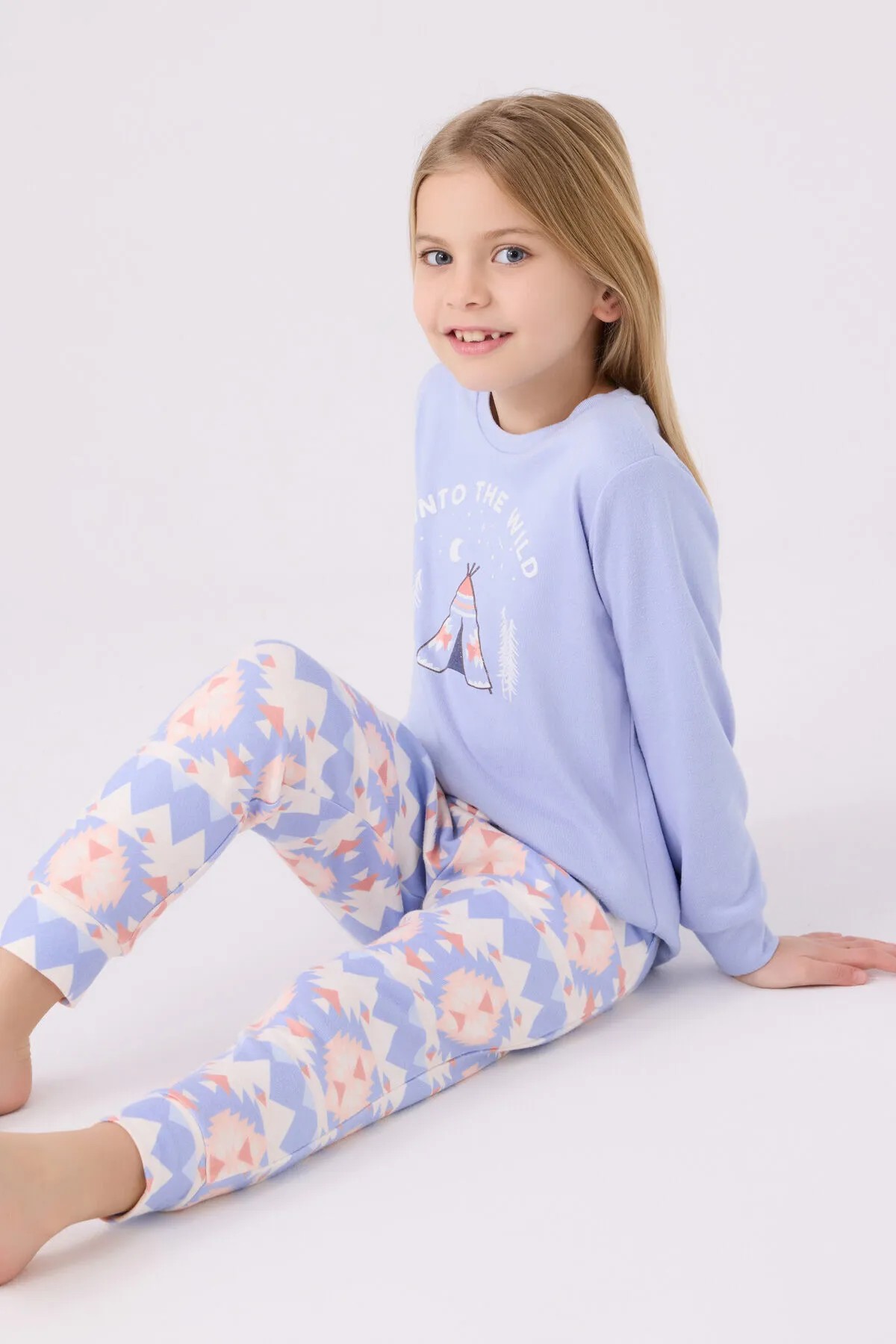  Kız Çocuk Uzun Kol Pijama Takım