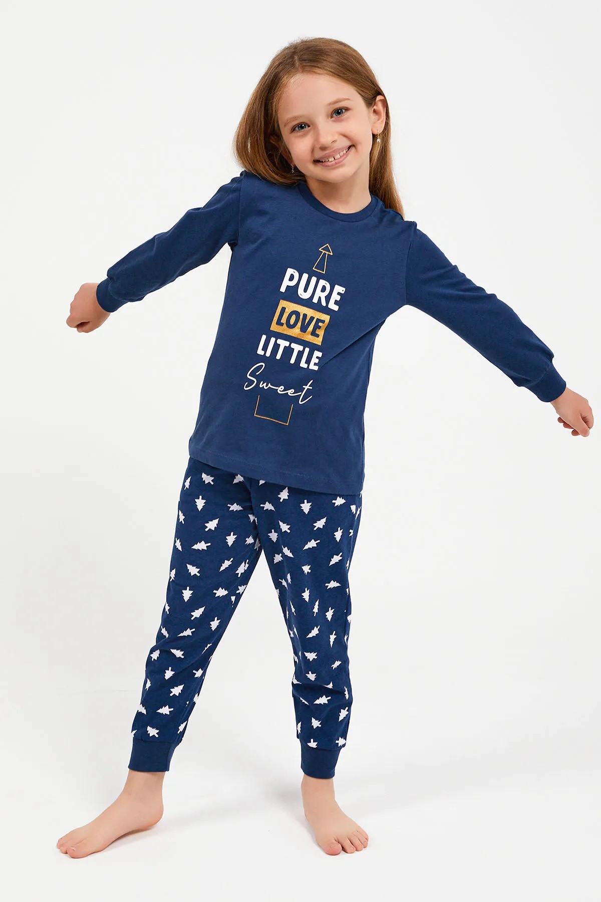 Rolypoly Pure Love Kız Çocuk Uzun Kollu Pijama Takım