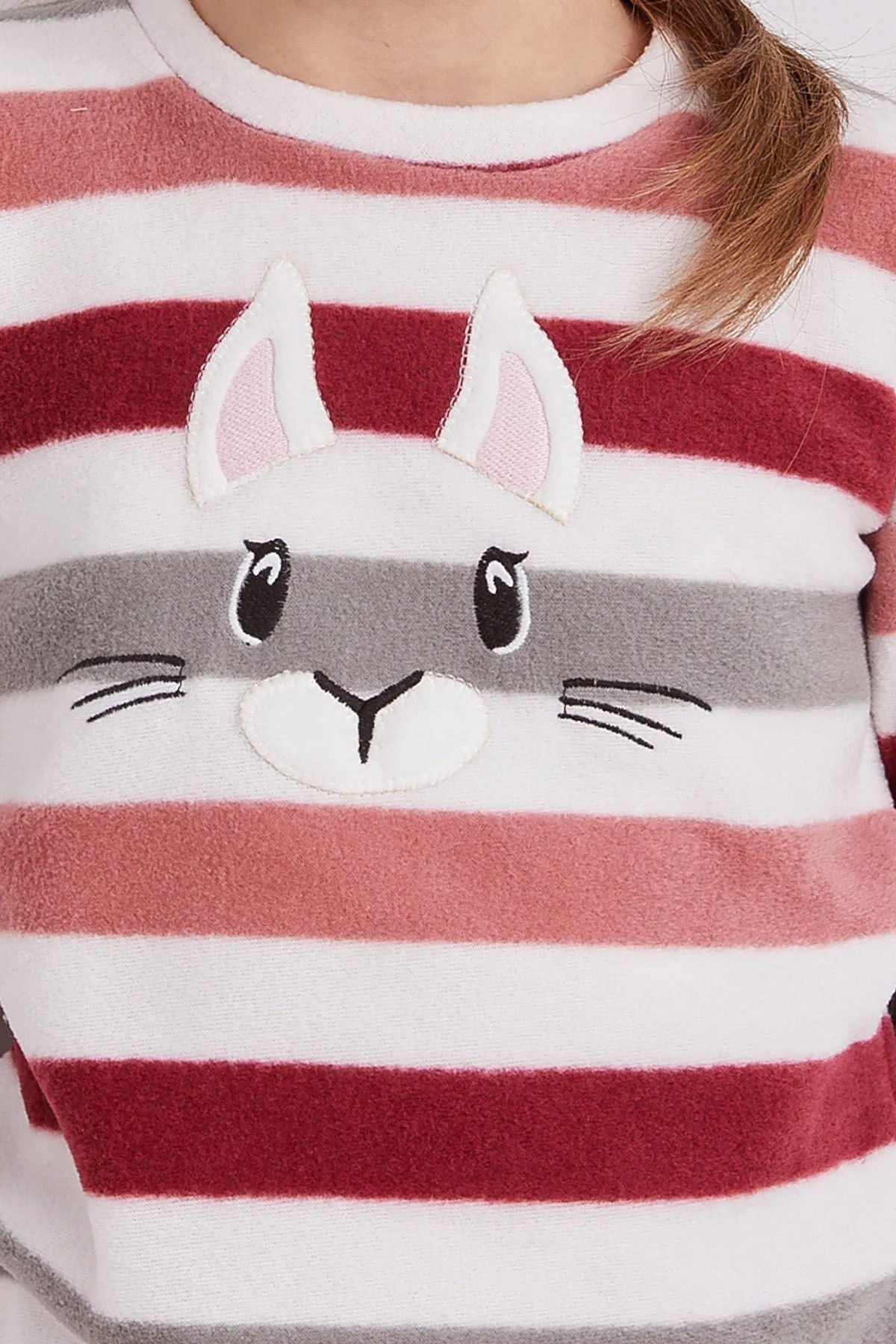 Rabbit Pembe Kız Çocuk Uzun Kol Pijama Takım