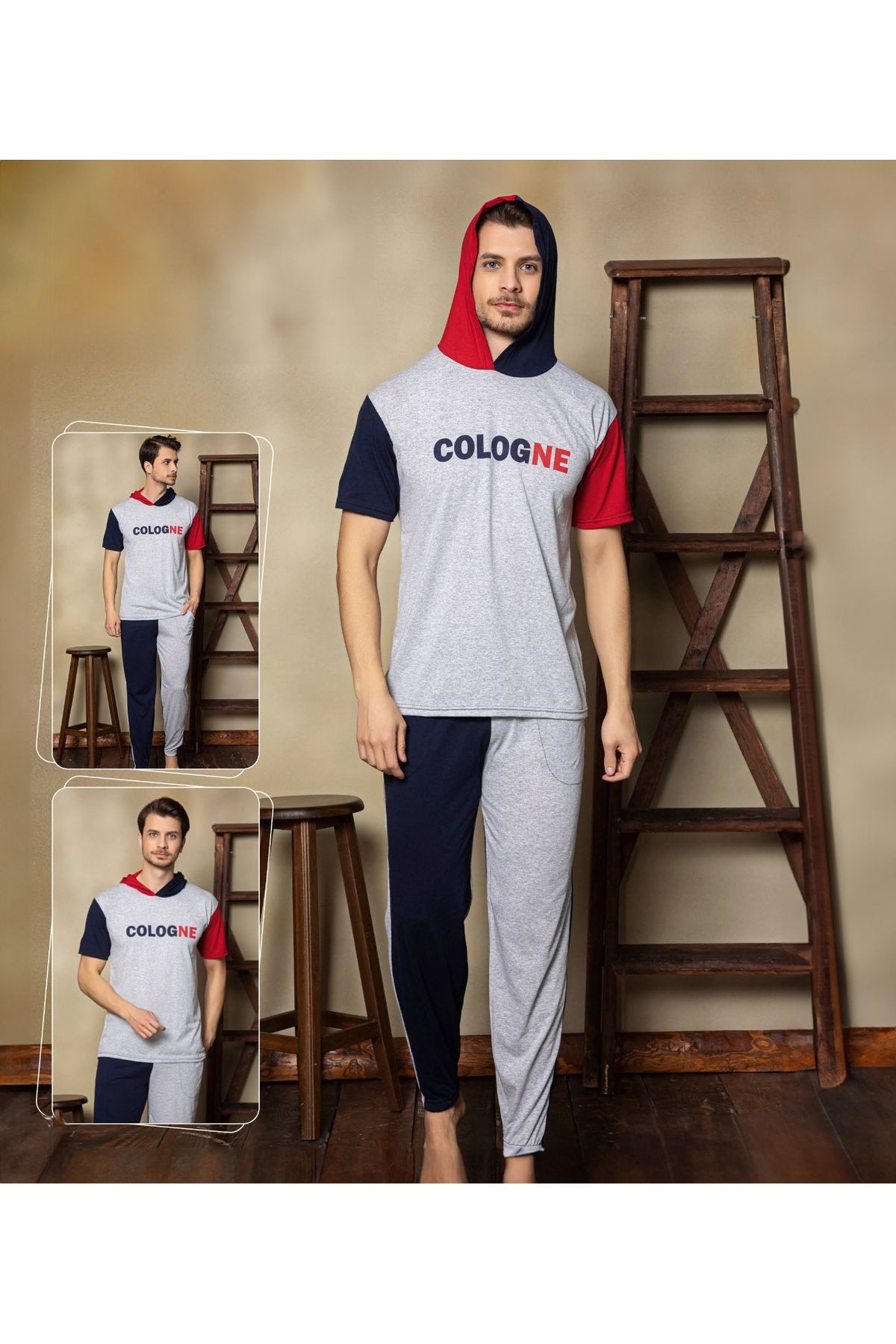 Ayans Sportwear Jogging Fit Paçası Lastikli Pijama Takımı