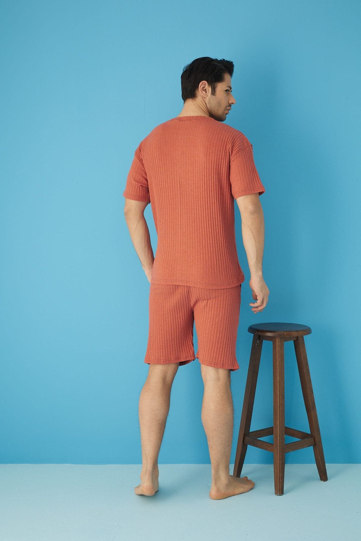 Fitilli Oversize Erkek Kapri Takımı