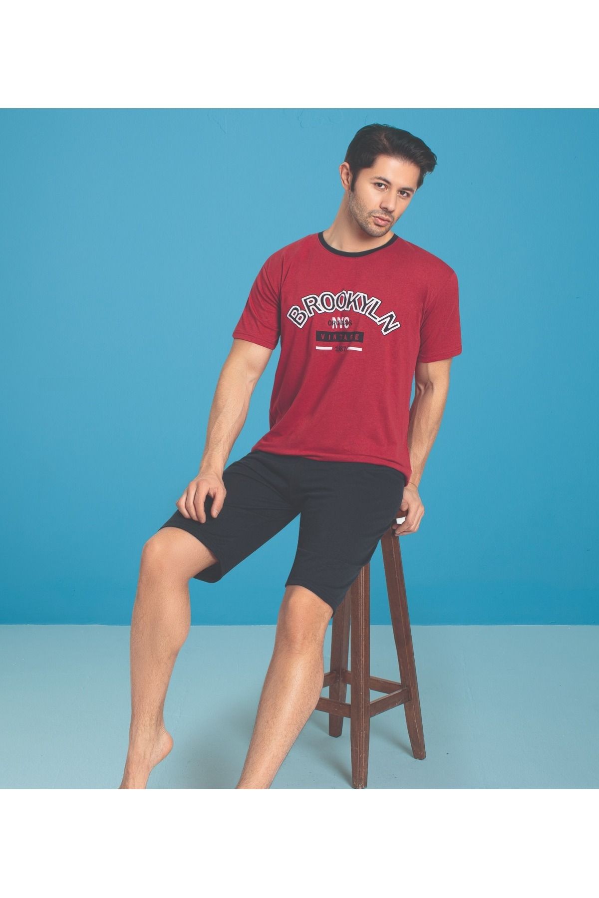 Penye (süprem) Kapri Pijama Takımı