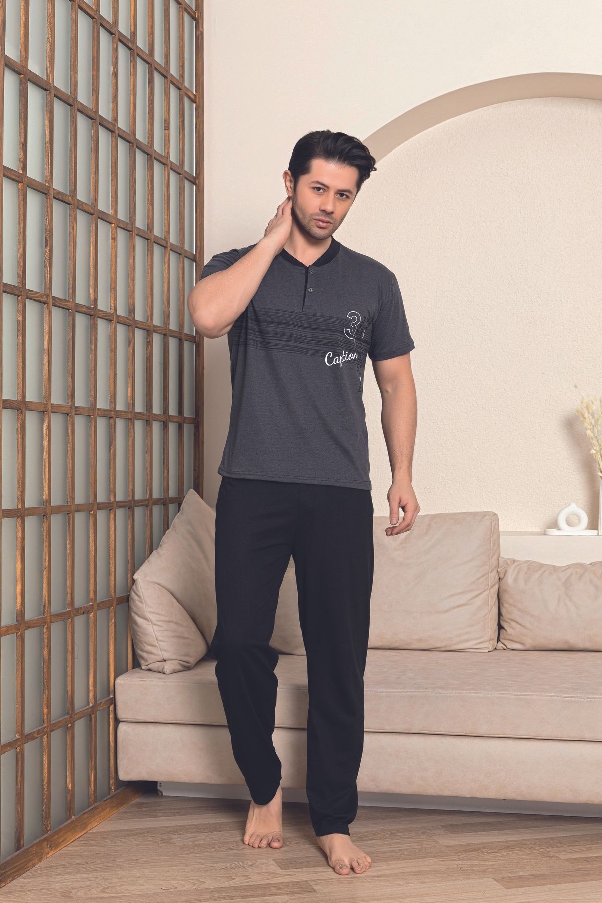 Penye Erkek Süprem (Yazlık) Pijama Takımı