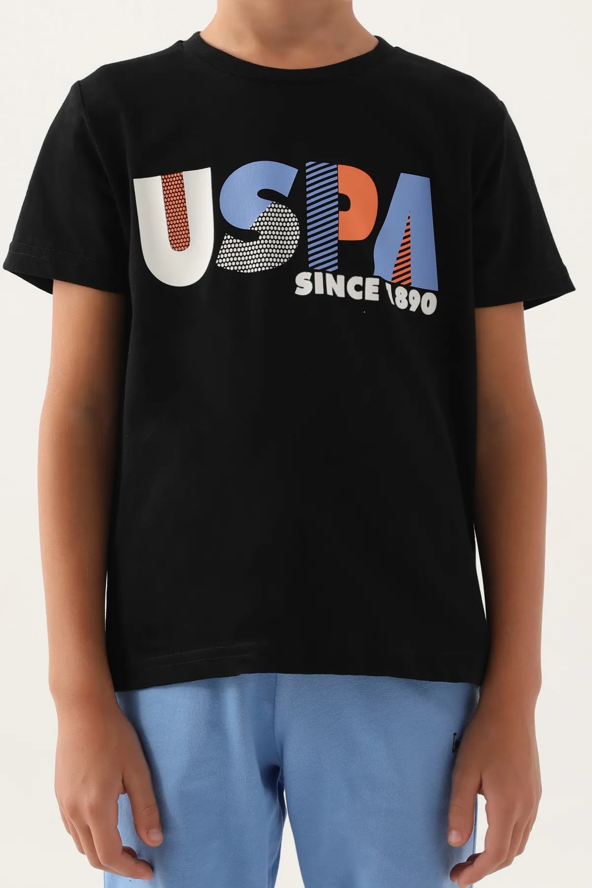 U.S. Polo Assn. Erkek Çocuk Bermuda Tişört Şort Takım Siyah Kırmızı