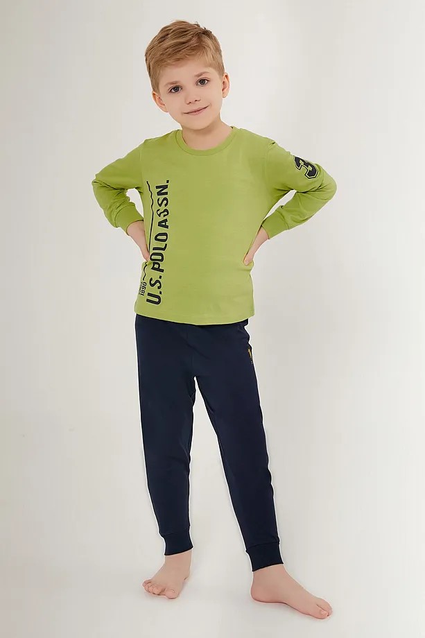 U.S. Polo Assn. Yeşil Erkek Çocuk Pijama Takımı