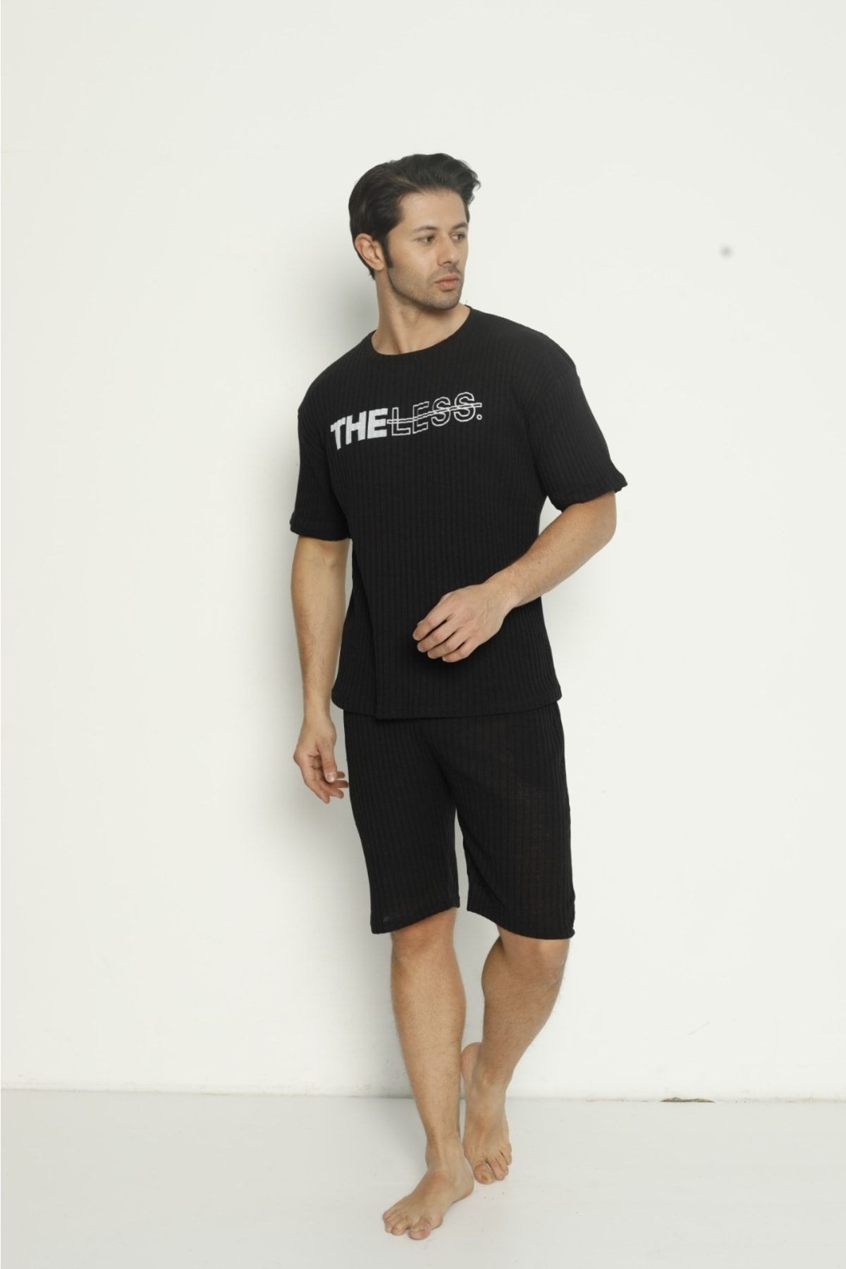 Fitilli Oversize Erkek Kapri Takımı