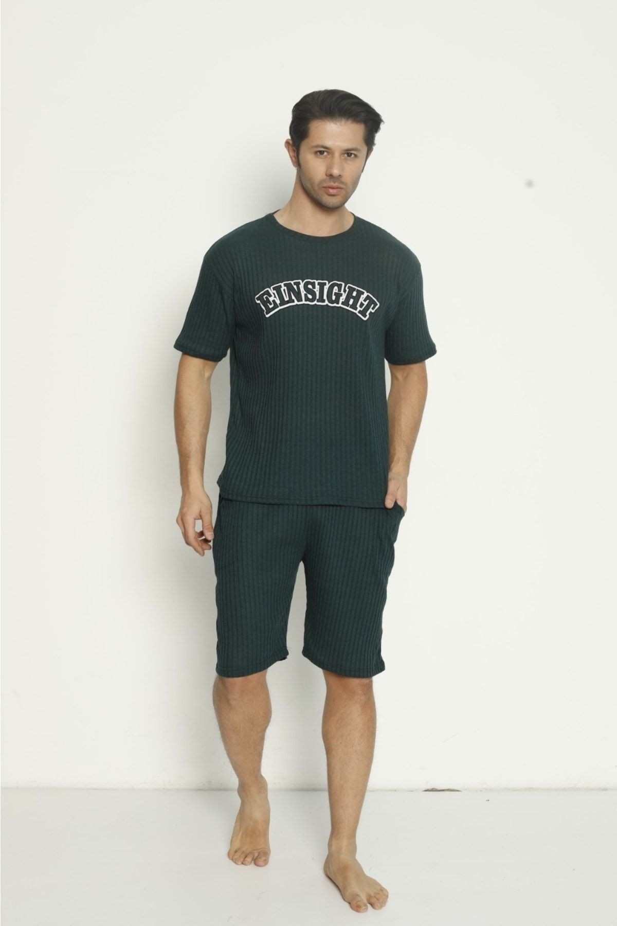 Fitilli Oversize Erkek Kapri Takımı