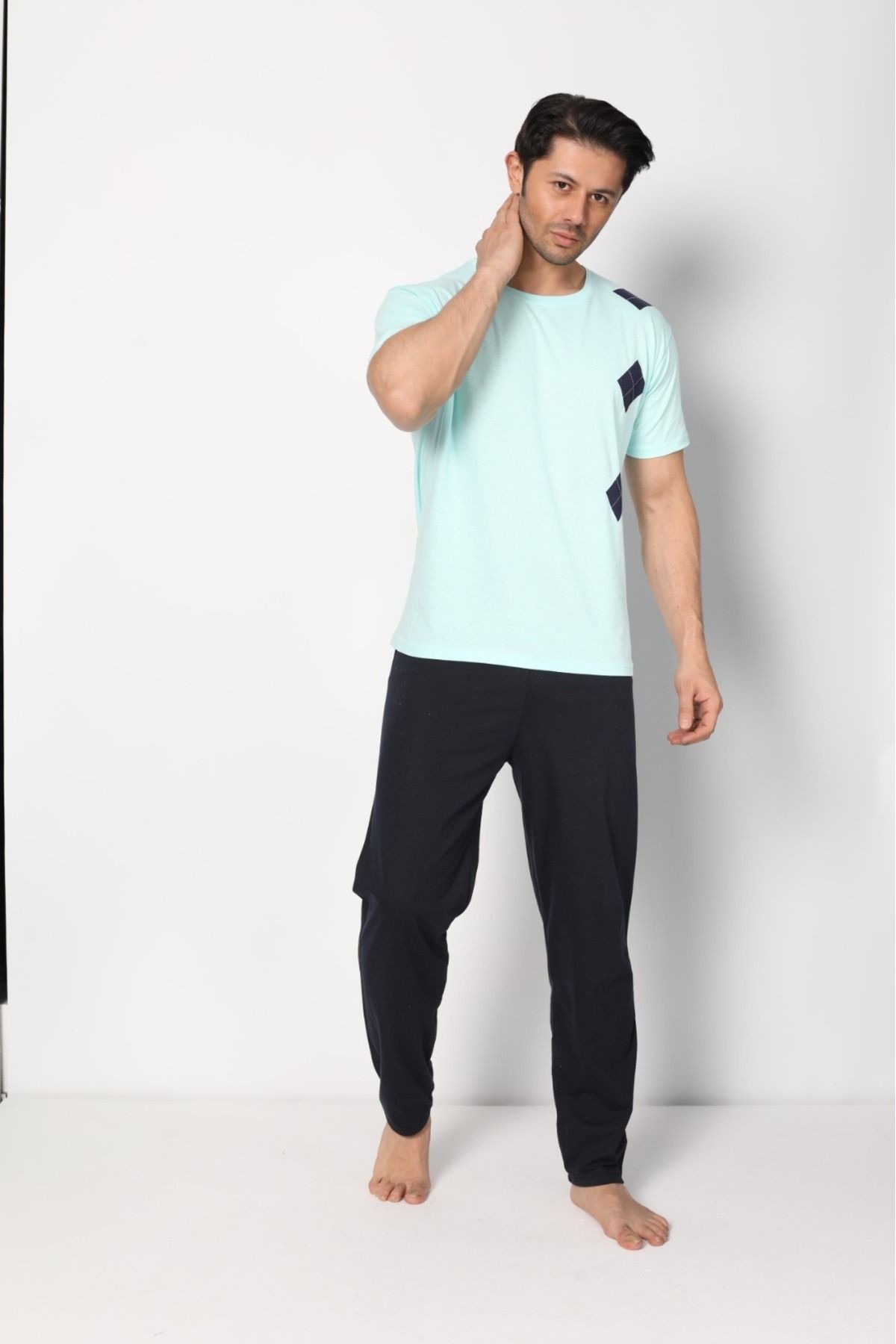 Penye (süprem) Yazlık Erkek Pijama Takımı