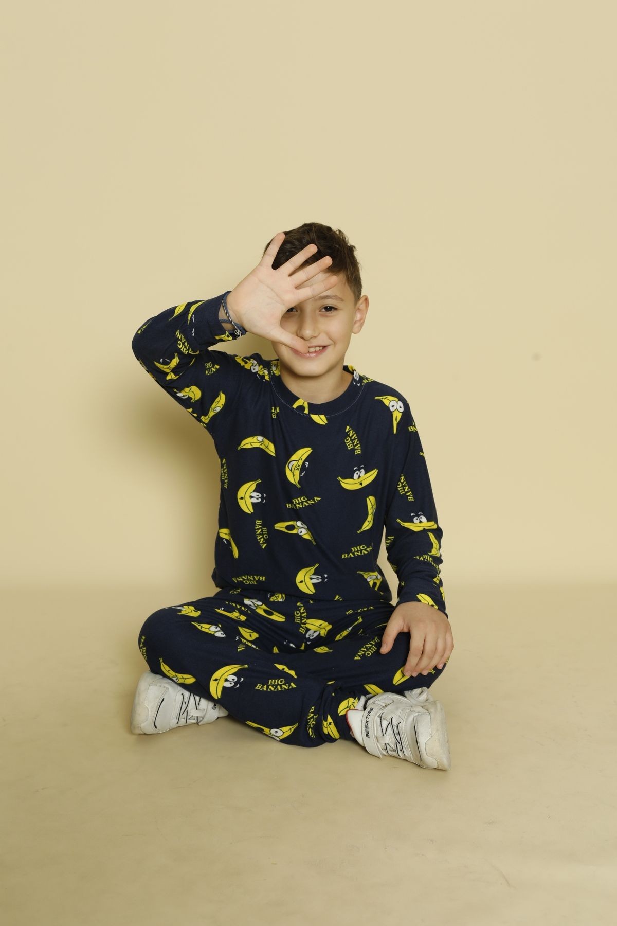 Süet Erkek Çocuk Pijama Takımı