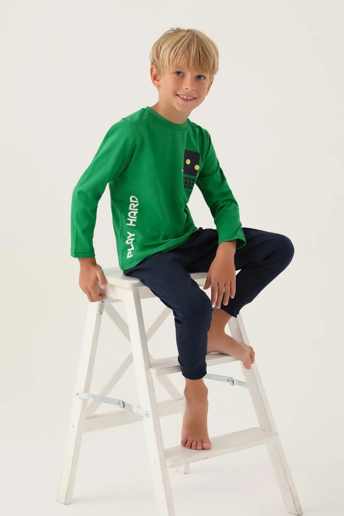 Rolypoly Play Hard Erkek Çocuk Erkek Garon Pijama Takımı