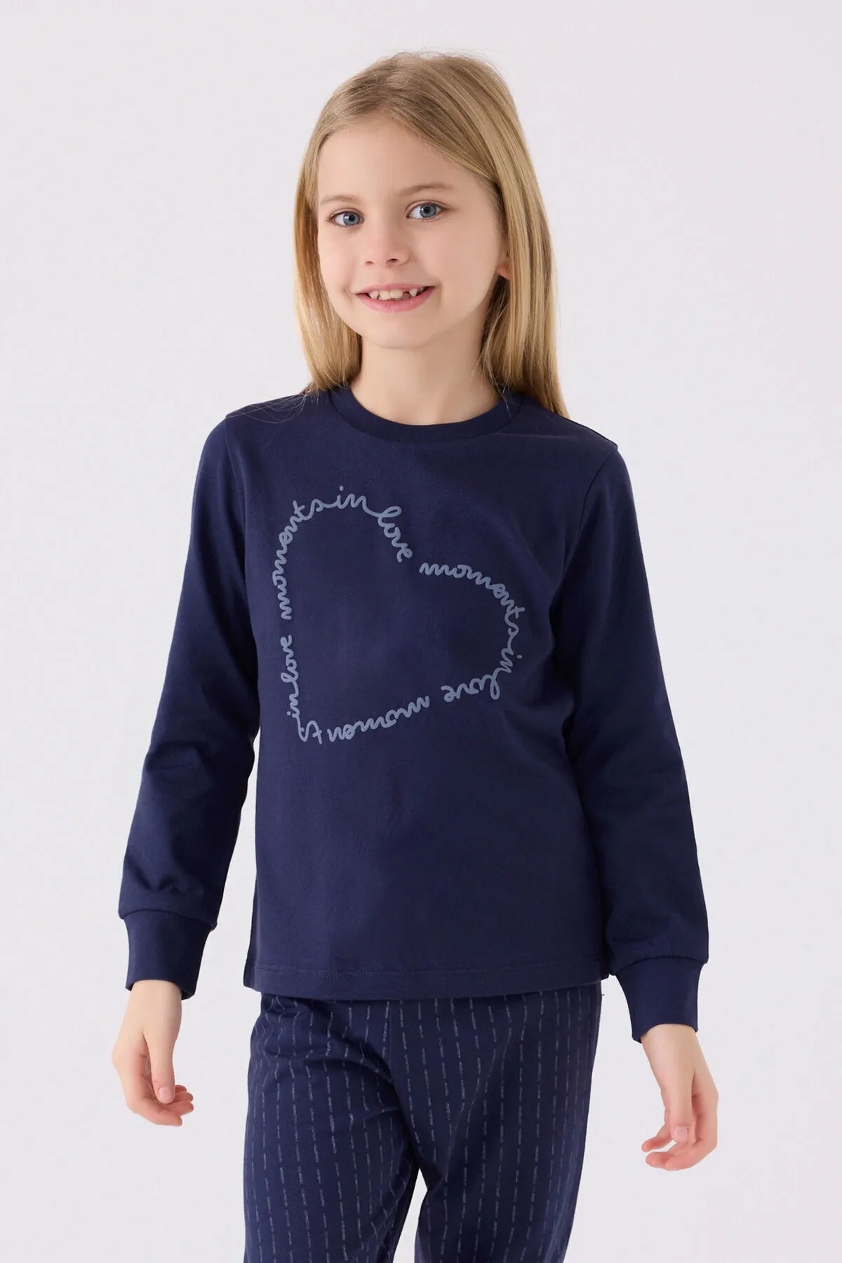Kız Çocuk Love Uzun Kol Pijama Takım
