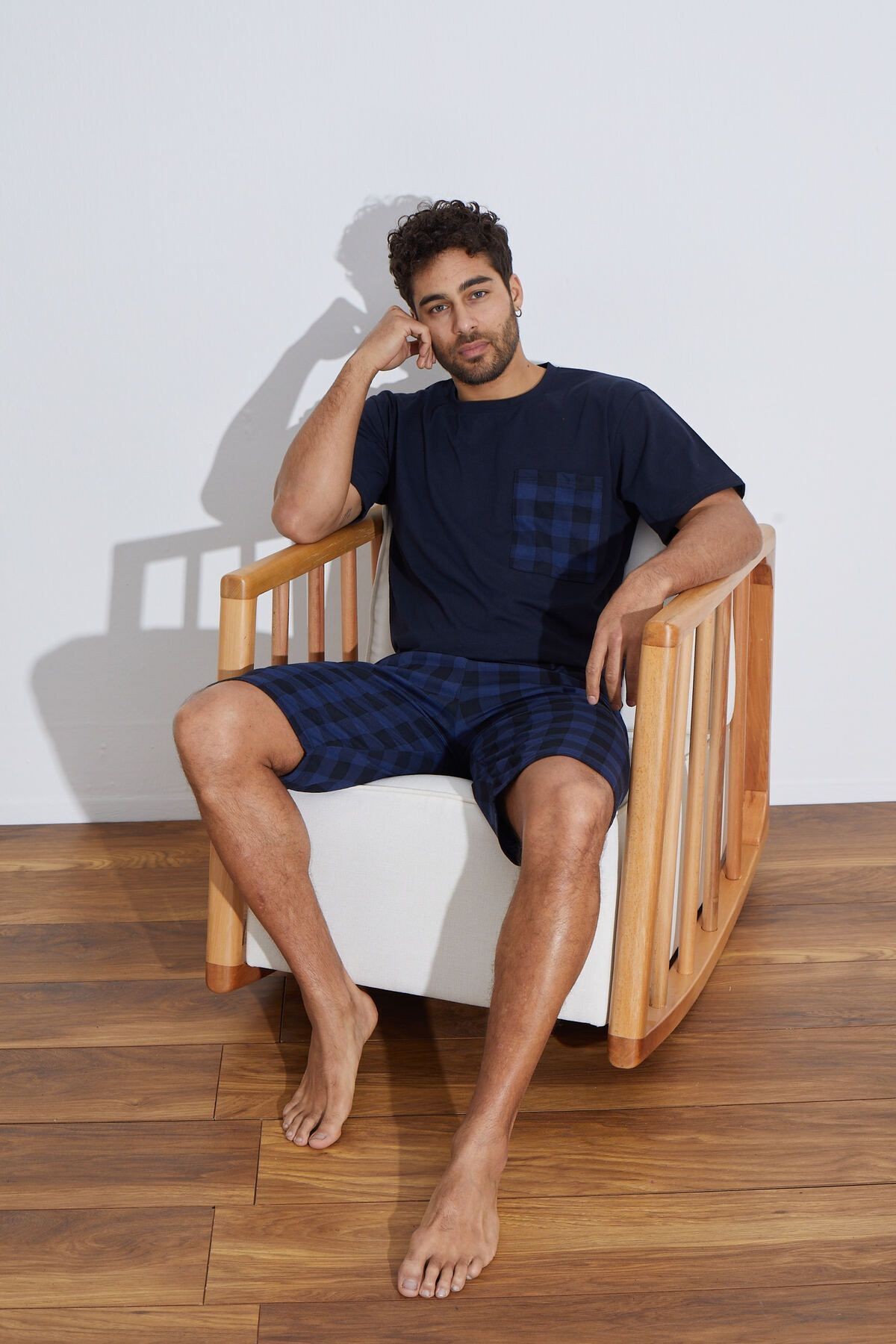 Penye Süprem Erkek Kapri Pijama Takımı