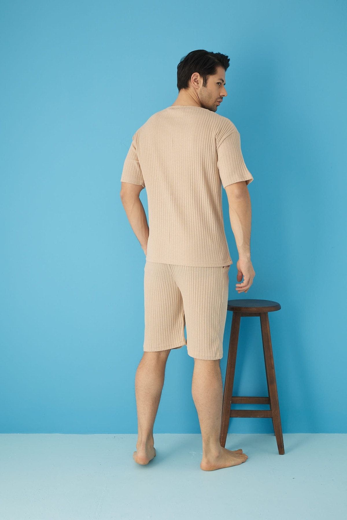 Fitilli Oversize Erkek Kapri Takımı