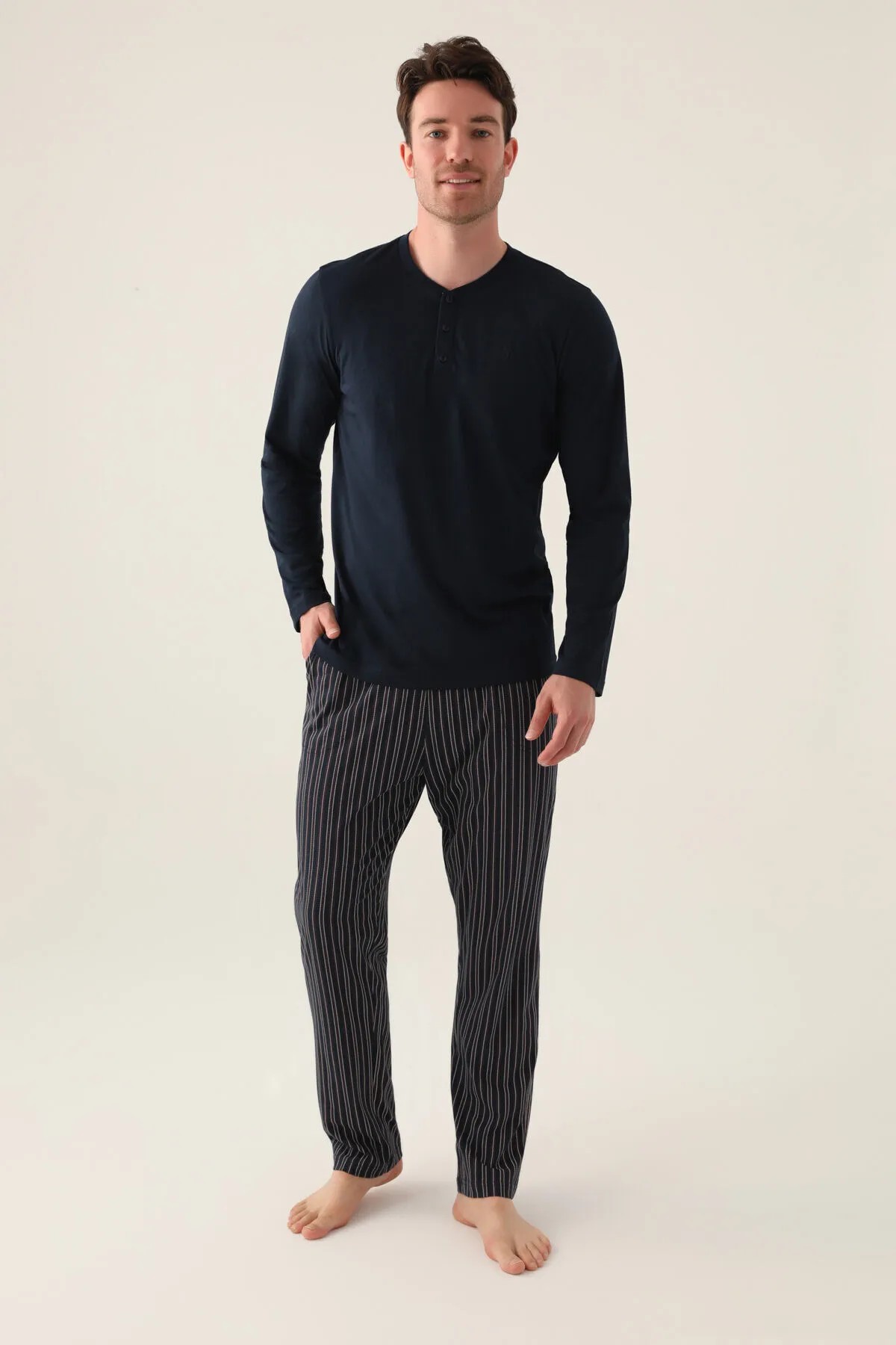 %100 Pamuk, Büyük Beden Erkek Pijama Takım