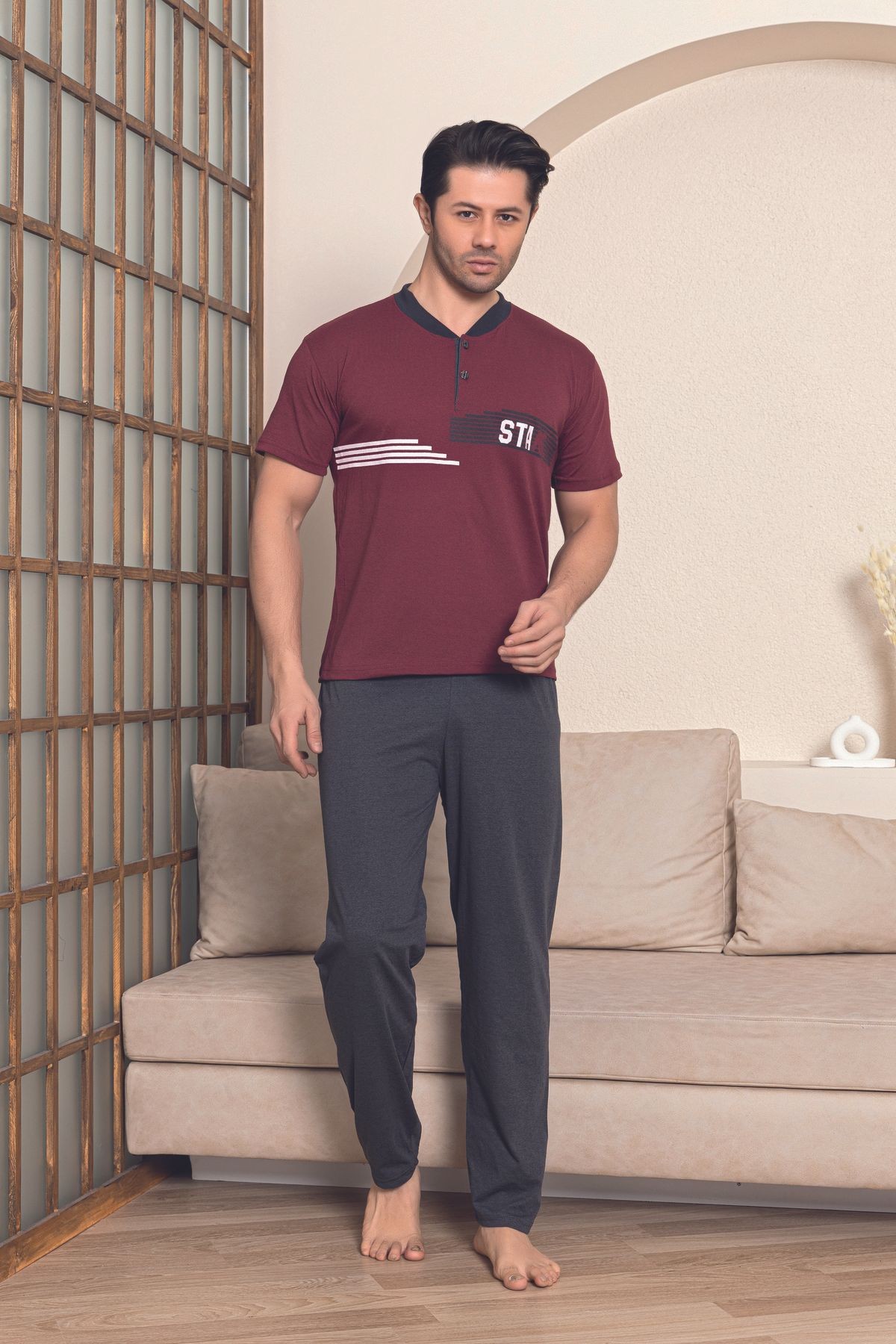Penye Erkek Süprem (Yazlık) Pijama Takımı
