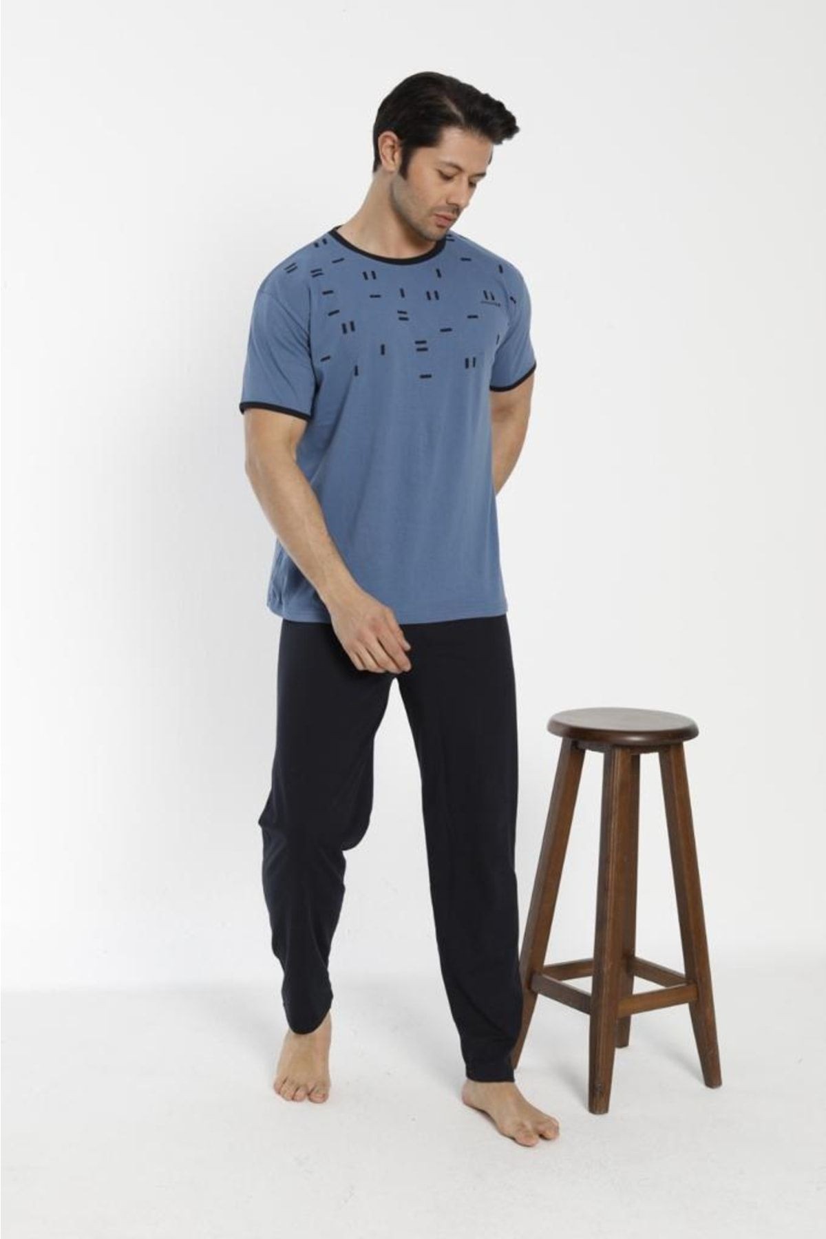 Penye (süprem) Yazlık Erkek Pijama Takımı