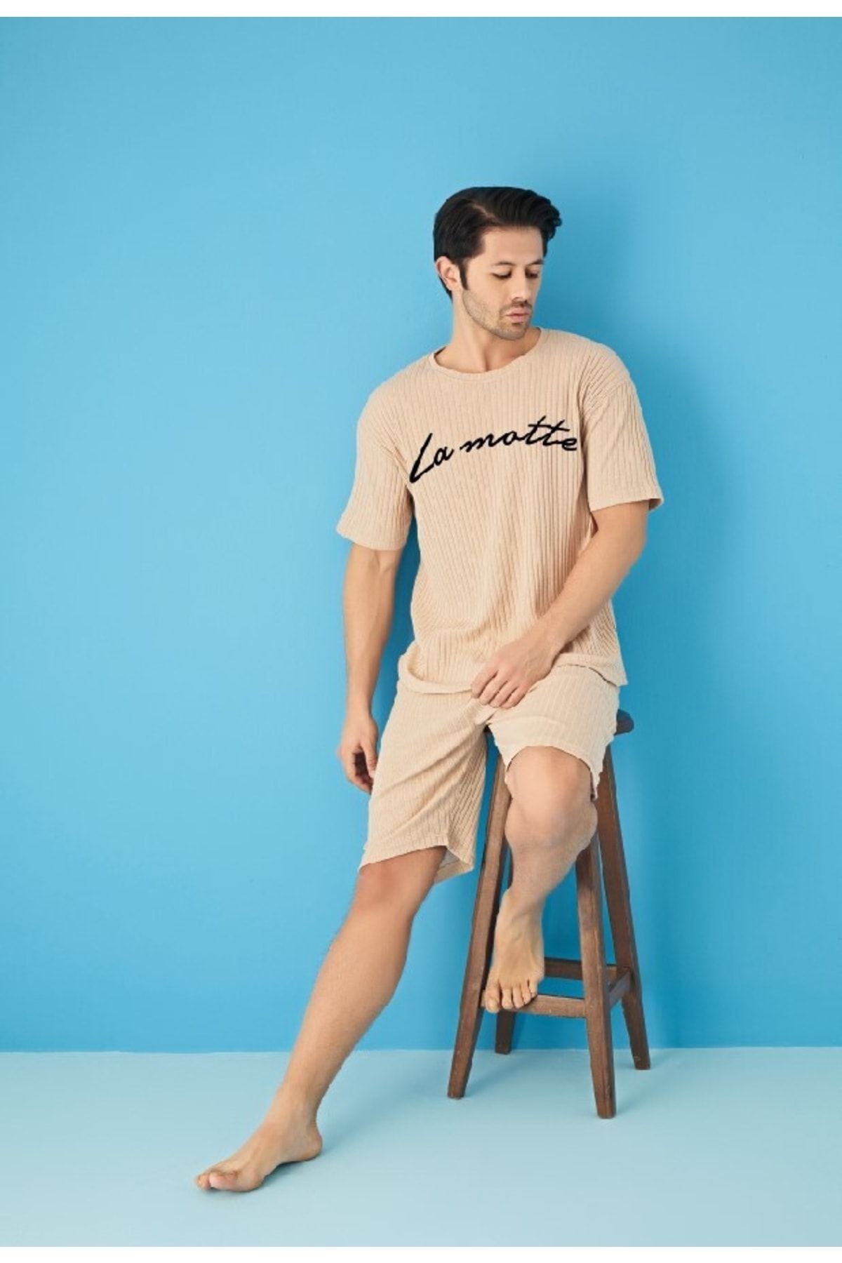 Fitilli Oversize Erkek Kapri Takımı
