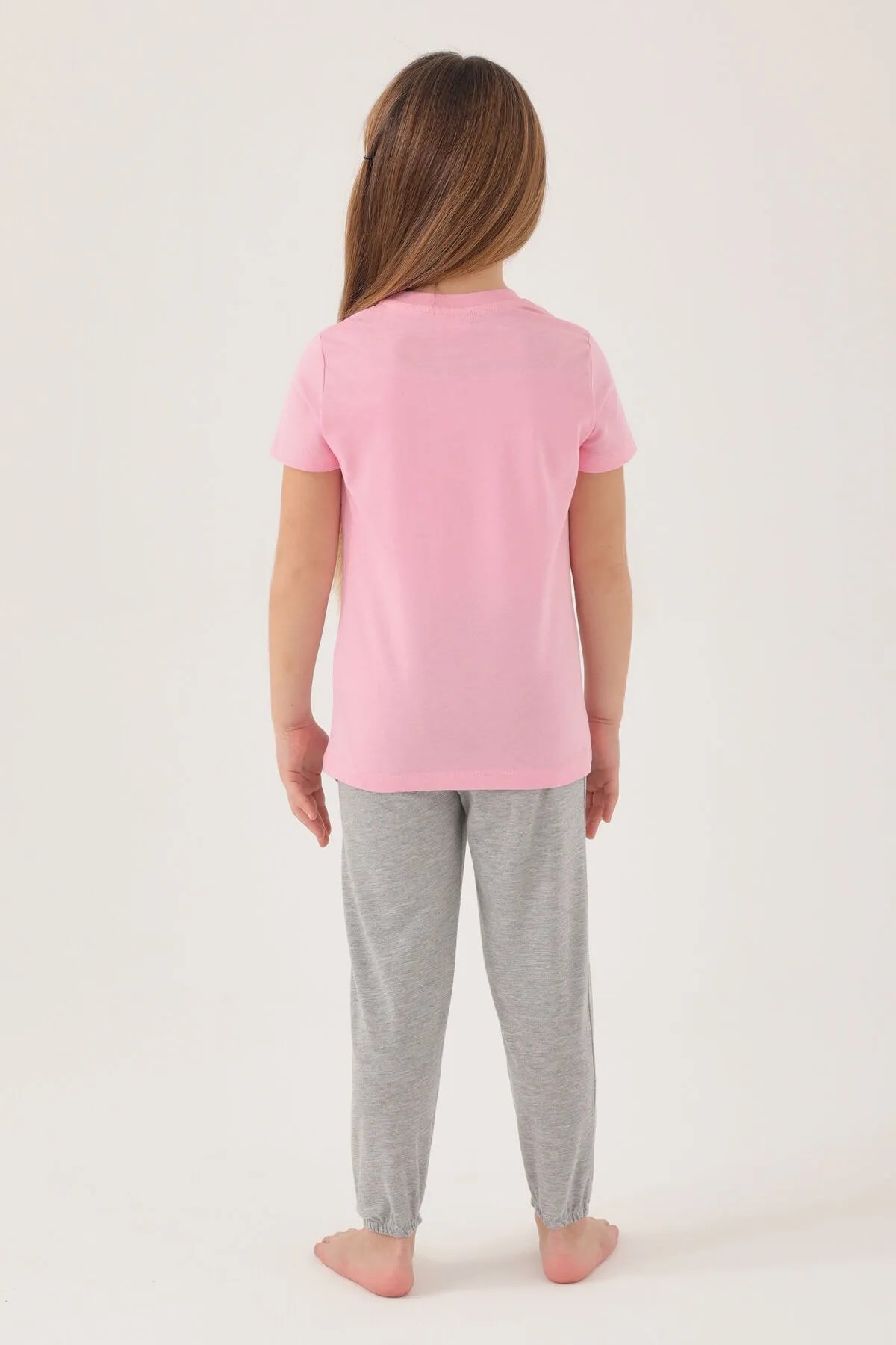 U.S. Polo Assn. Pembe Kız Çocuk Kısa Kol Pijama Takımı