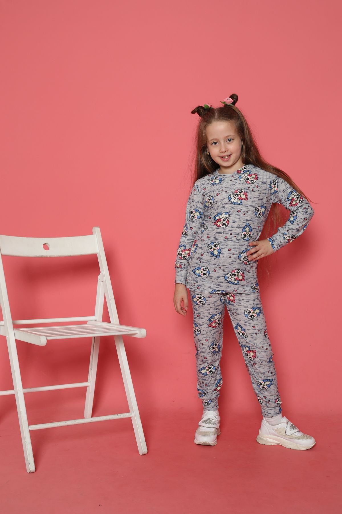 Süet Kız Çocuk Pijama Takımı