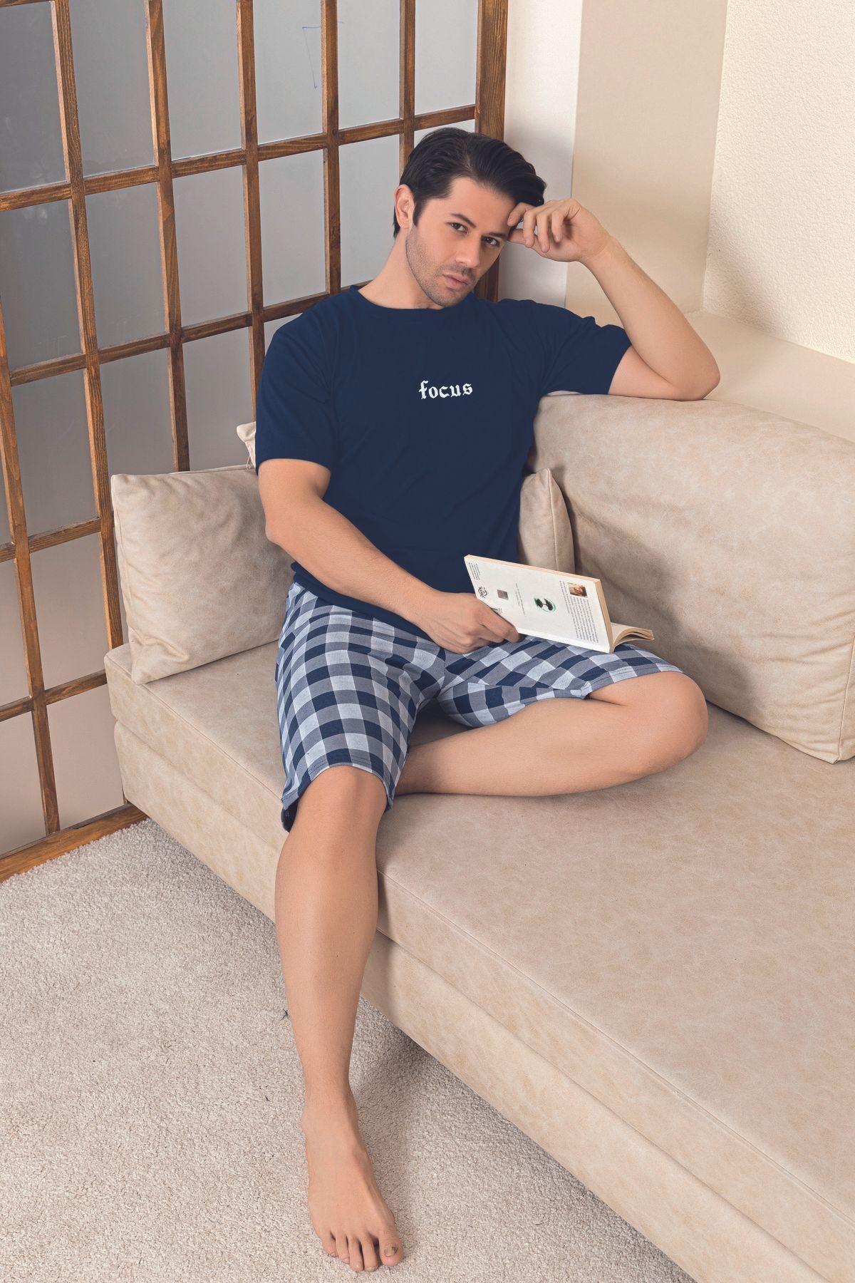 Penye (Süprem) Kapri Erkek Pijama Takımı