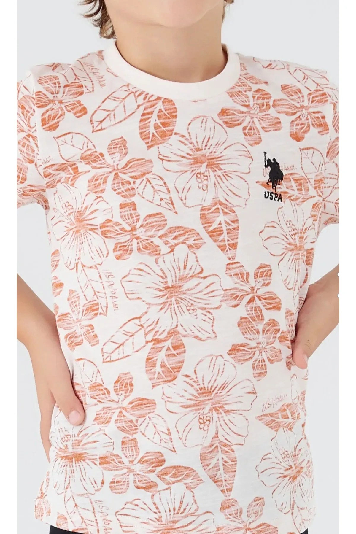 U.S. Polo Assn. Flowered Erkek Çocuk Kısa Kollu Pijama Takım