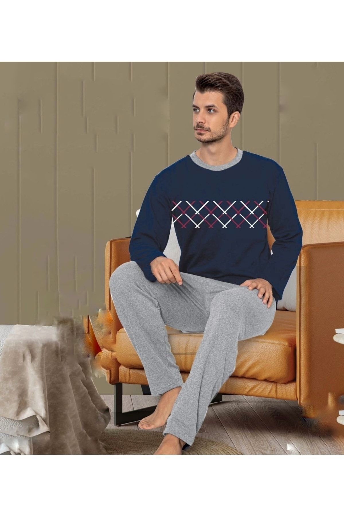 Iki Iplik (kalın) Uzun Kol Pijama Takımı