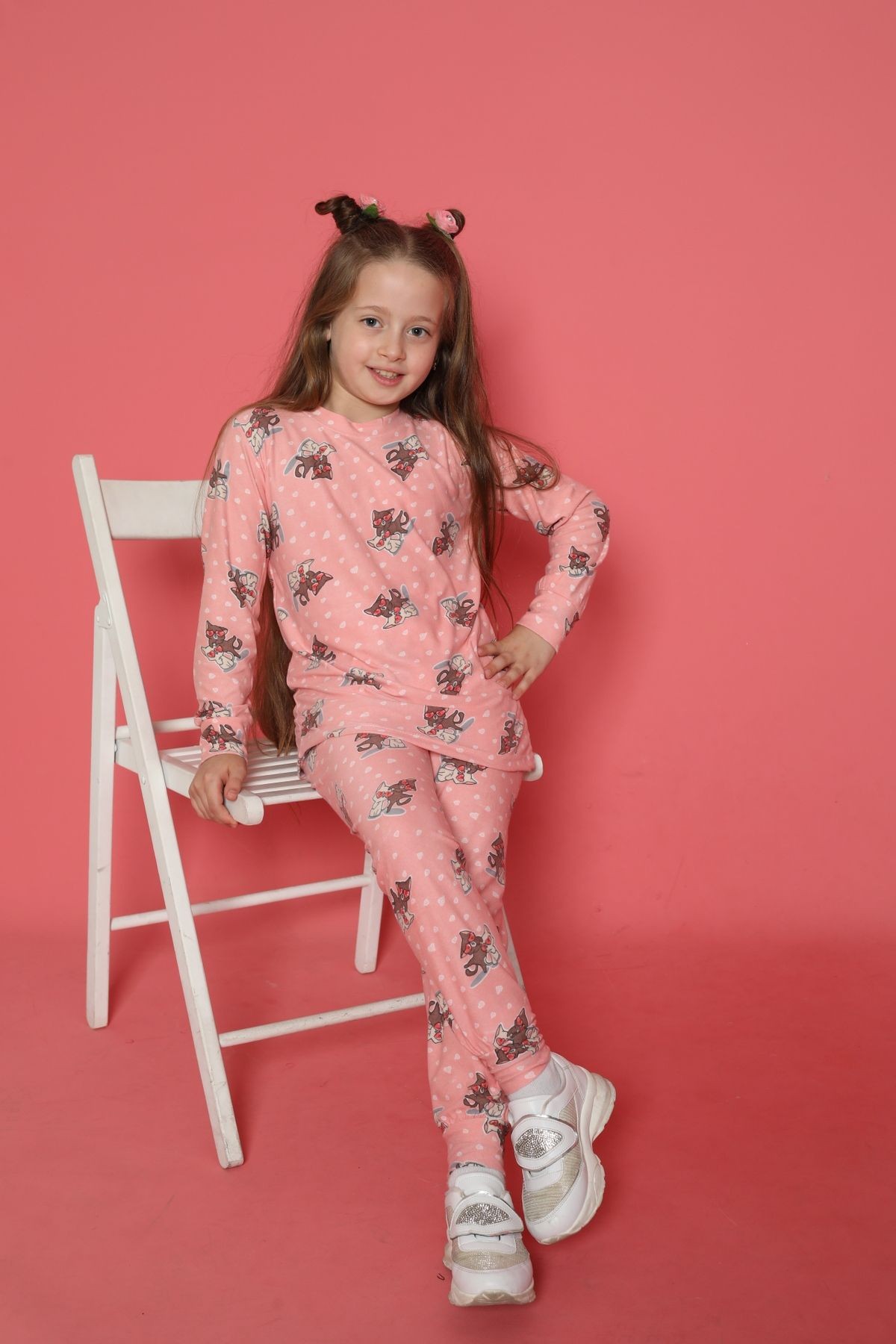 Süet Kız Çocuk Pijama Takımı