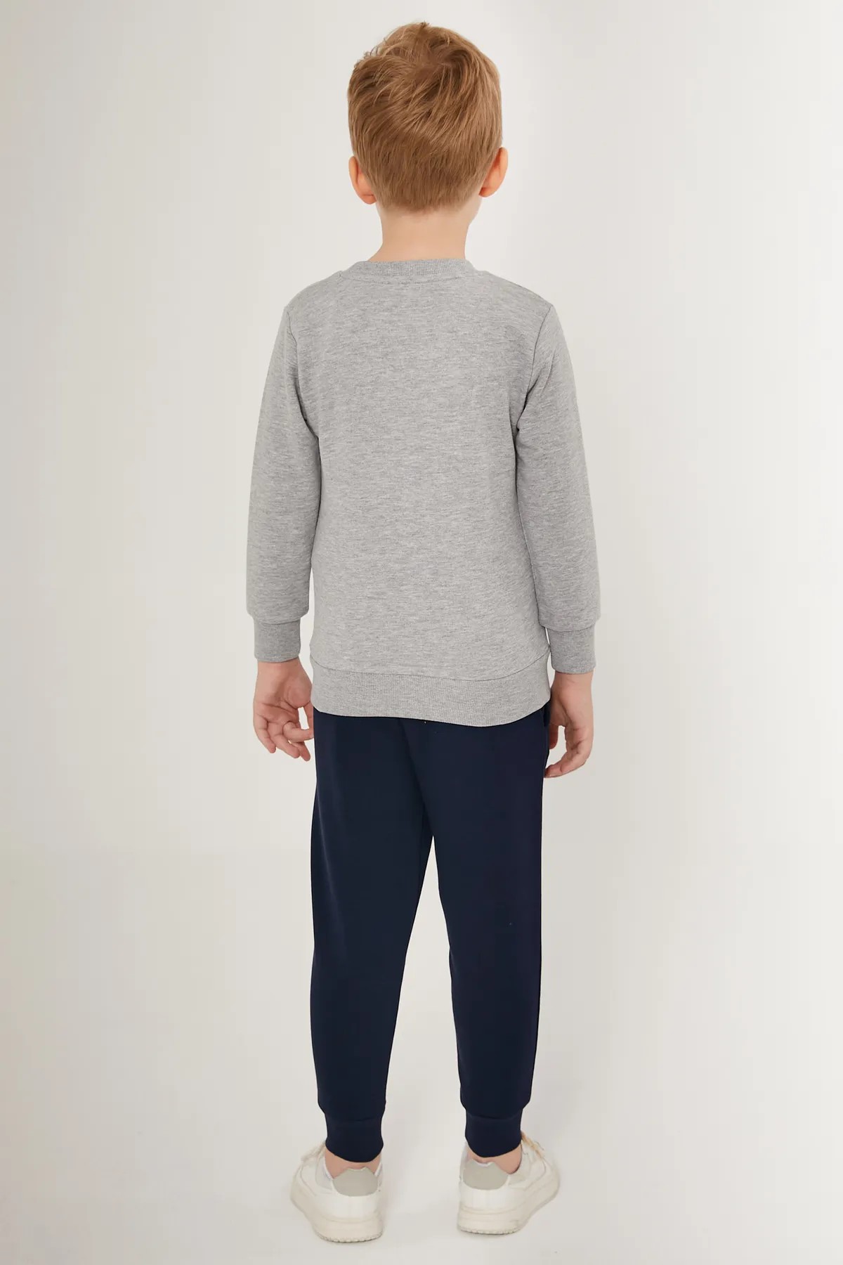 U.S. Polo Assn. Erkek Çocuk Gri Melanj Pijama Takımı 50285646-vr086