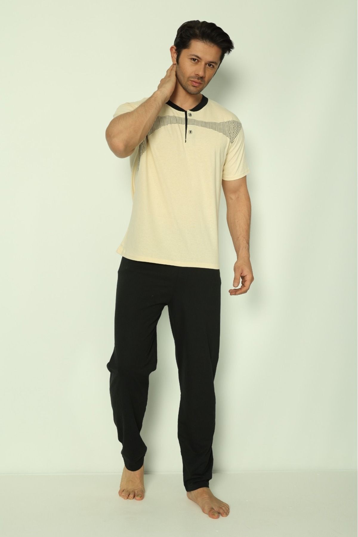 Penye (Süprem) Yazlık Erkek Pijama Takımı