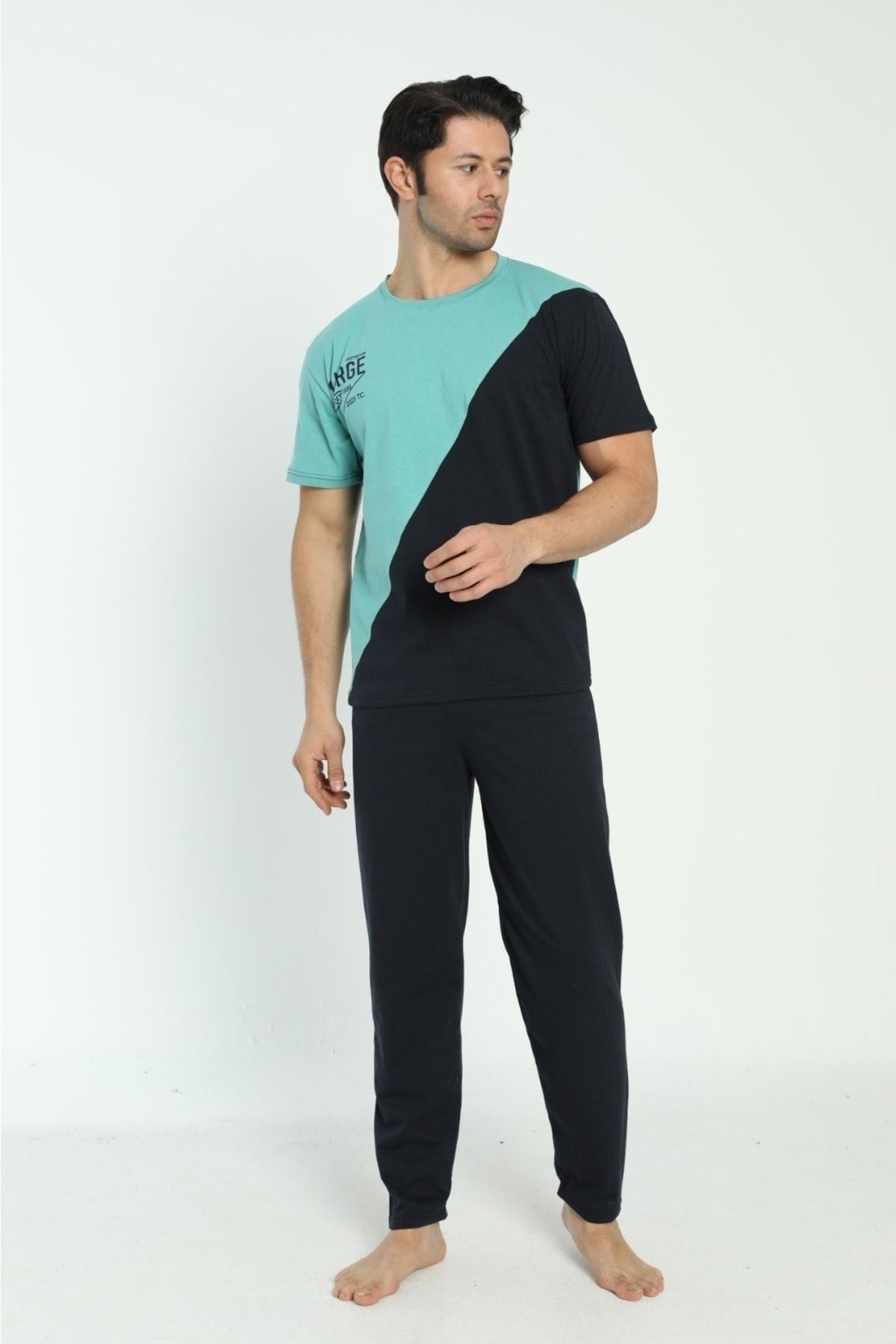 Yazlık Pamuklu Penye (süprem) Erkek Pijama Takımı