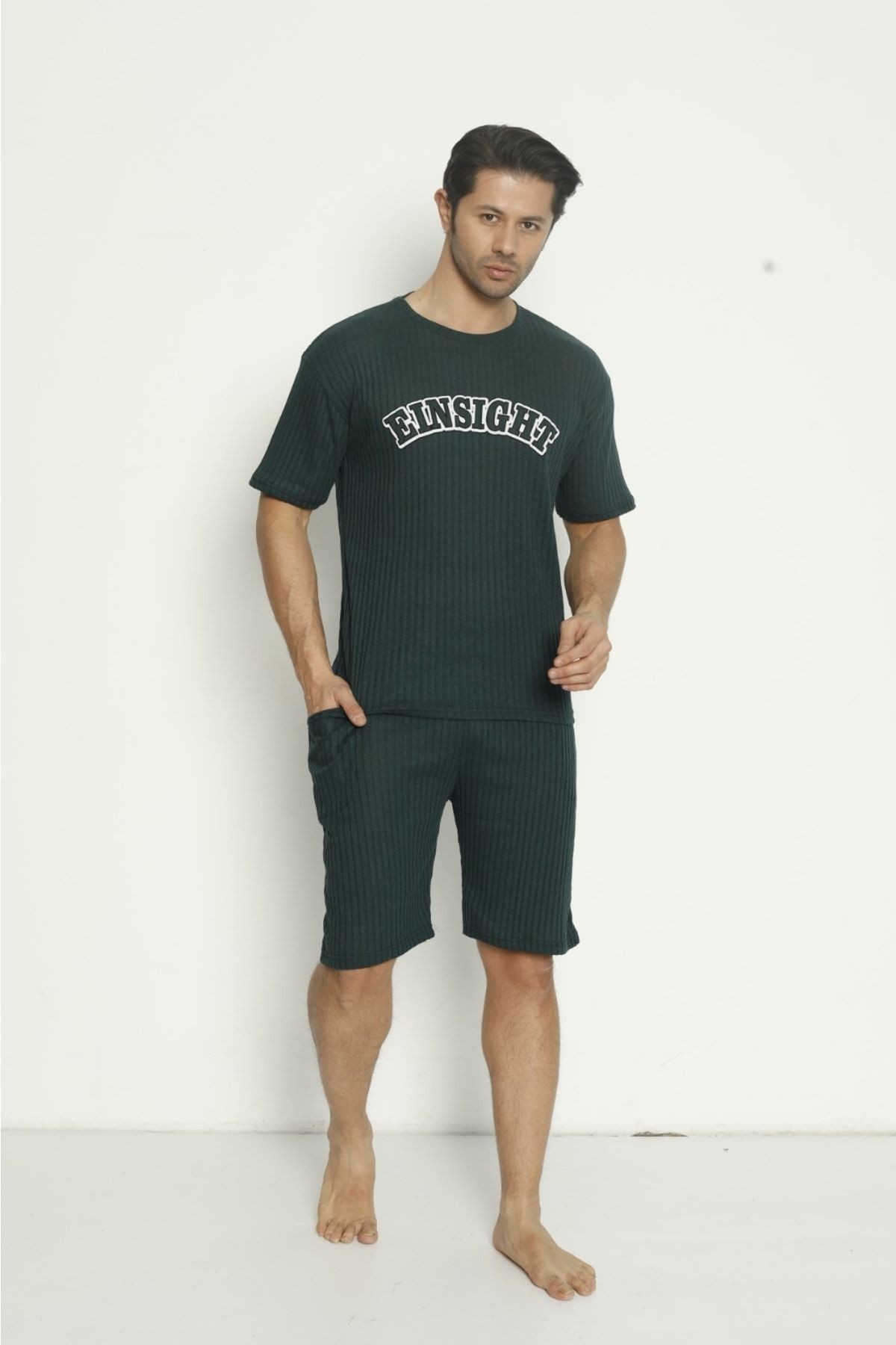 Fitilli Oversize Erkek Kapri Takımı