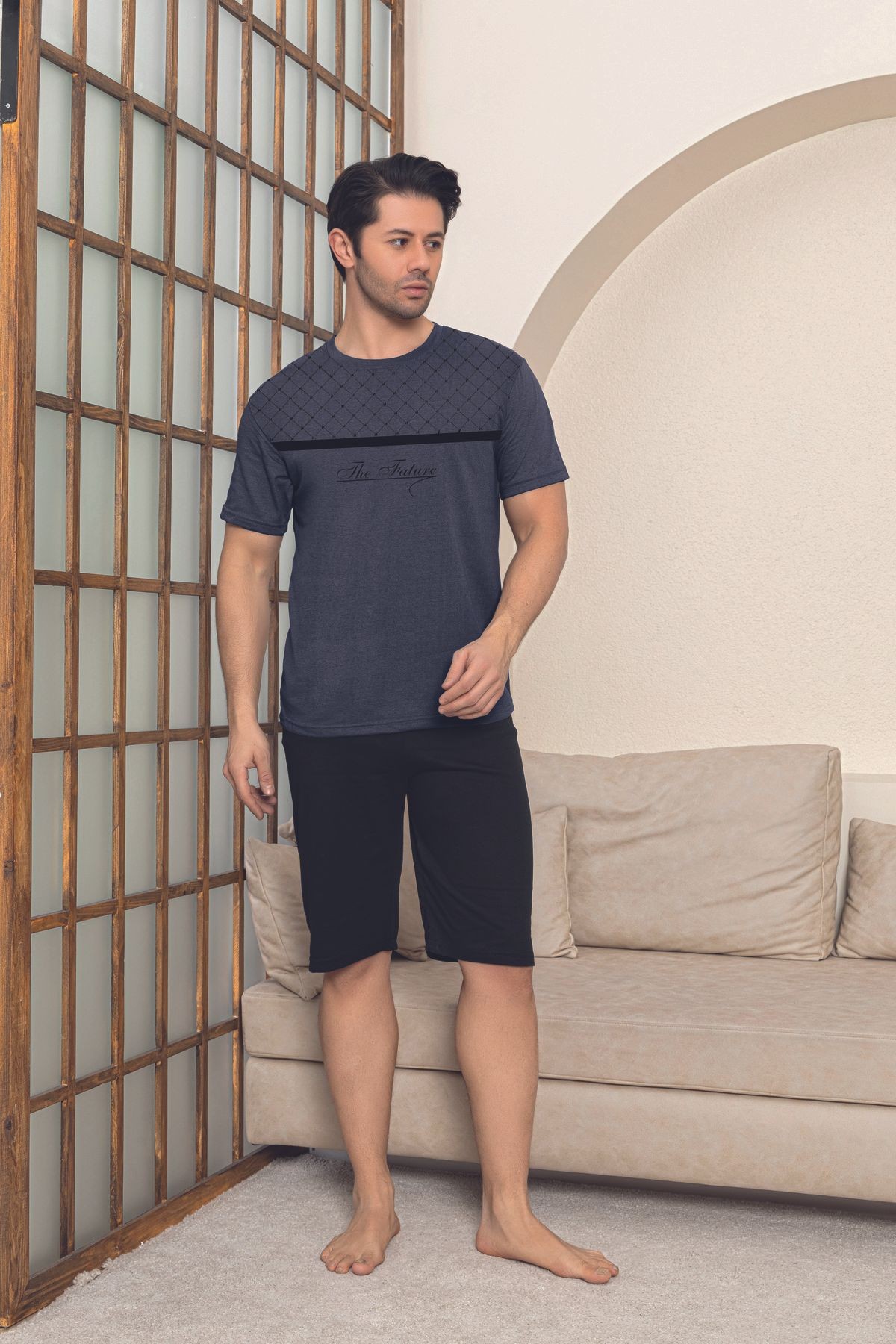 Penye (süprem) Kapri Pijama Takımı