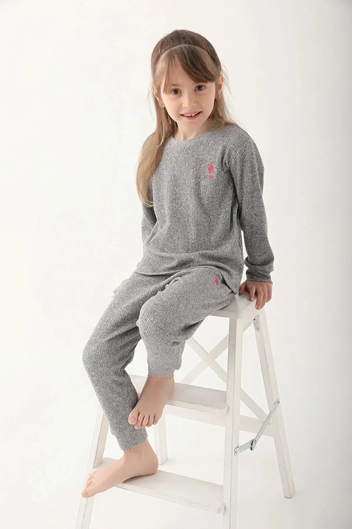 U.S. Polo Assn Candy Girl Gri Kız Çocuk Eşofman Takımı