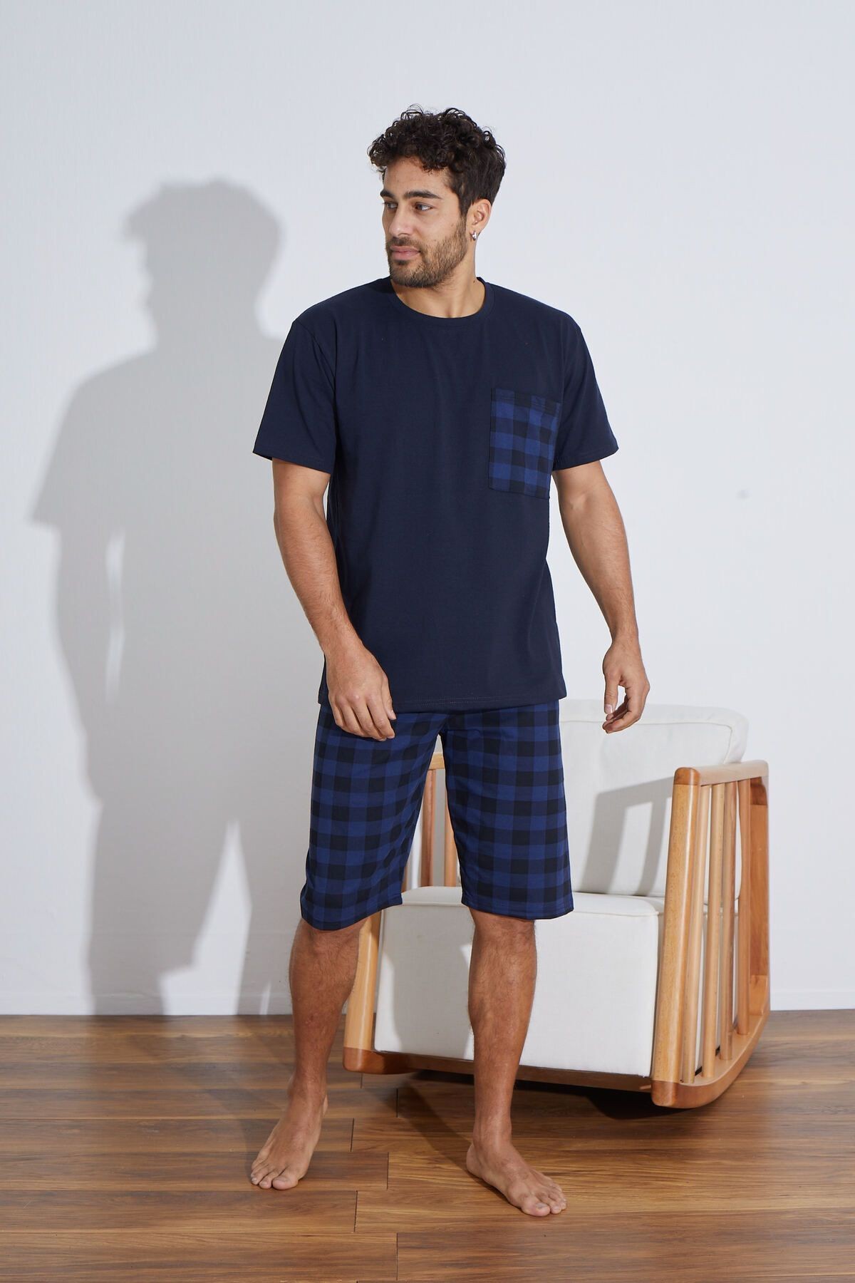 Penye Süprem Erkek Kapri Pijama Takımı