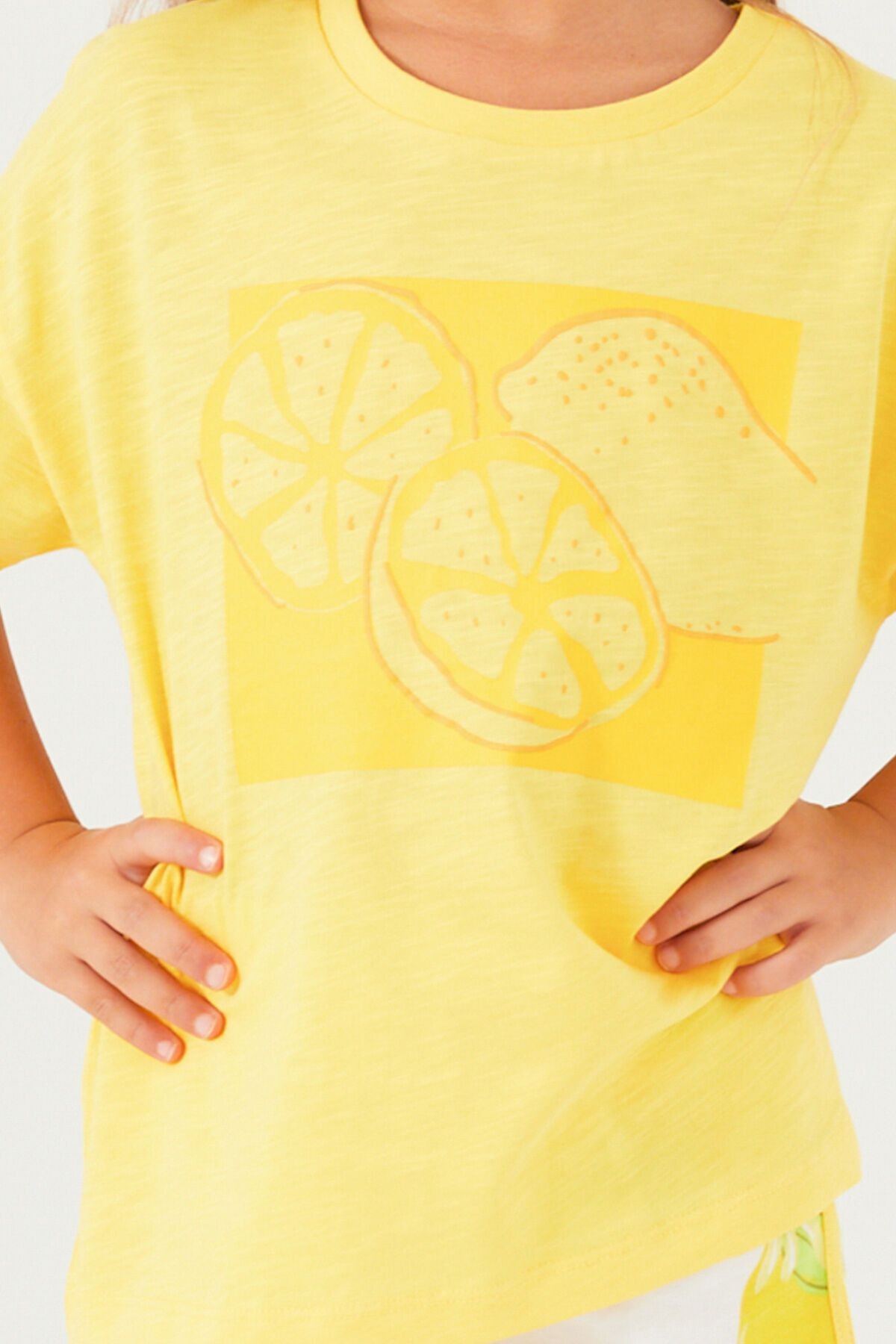 Rolypoly Rolypoly Fruit Pattern Kız Çocuk Kız Garson Şort Takım