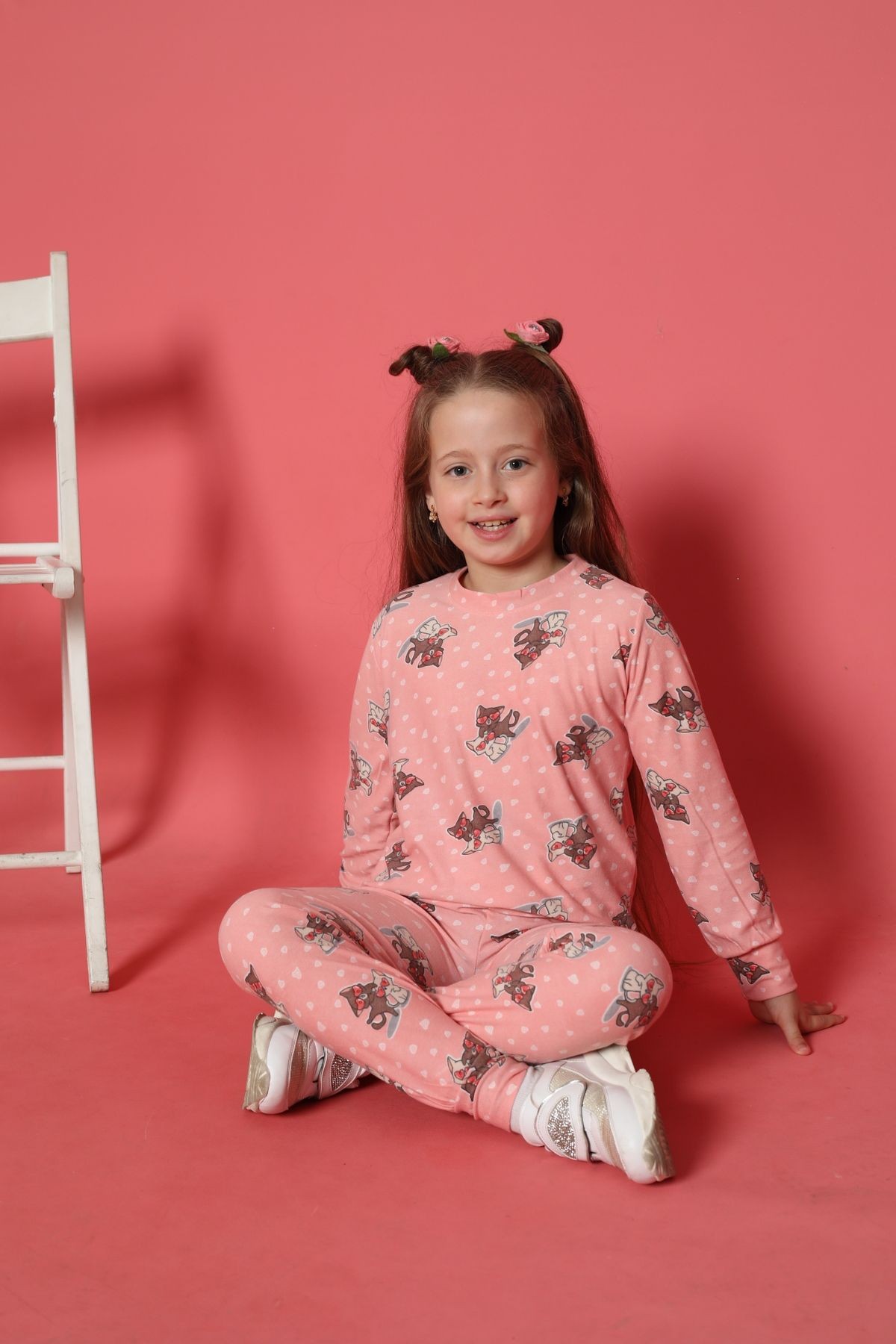 Süet Kız Çocuk Pijama Takımı