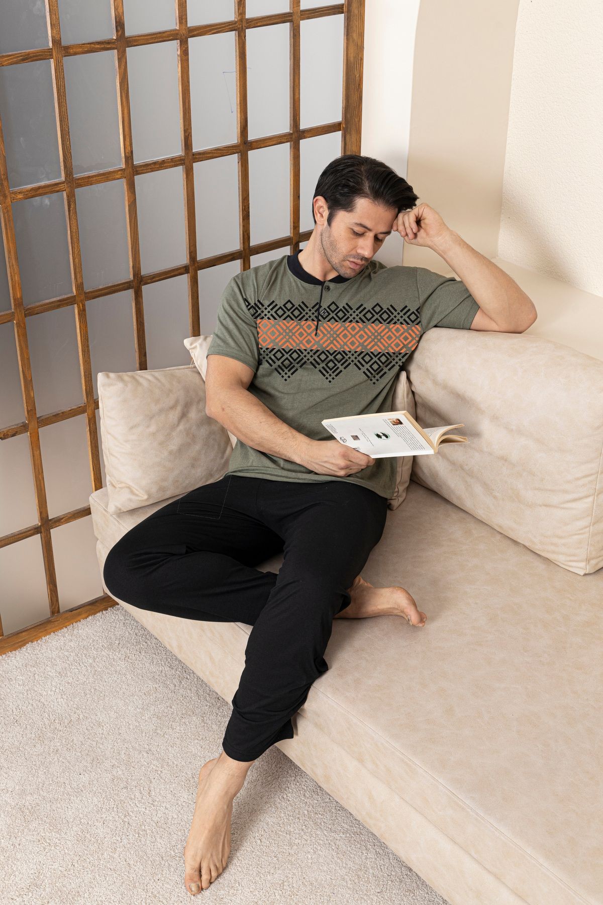 Penye Erkek Süprem (Yazlık) Pijama Takımı