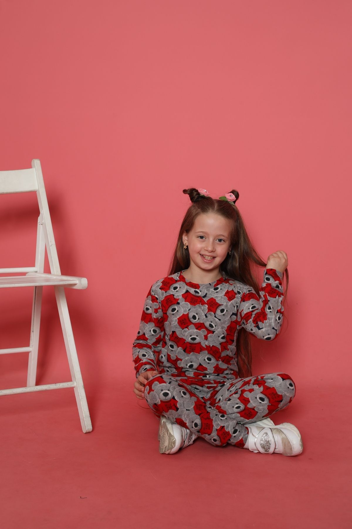 Süet Kız Çocuk Pijama Takımı