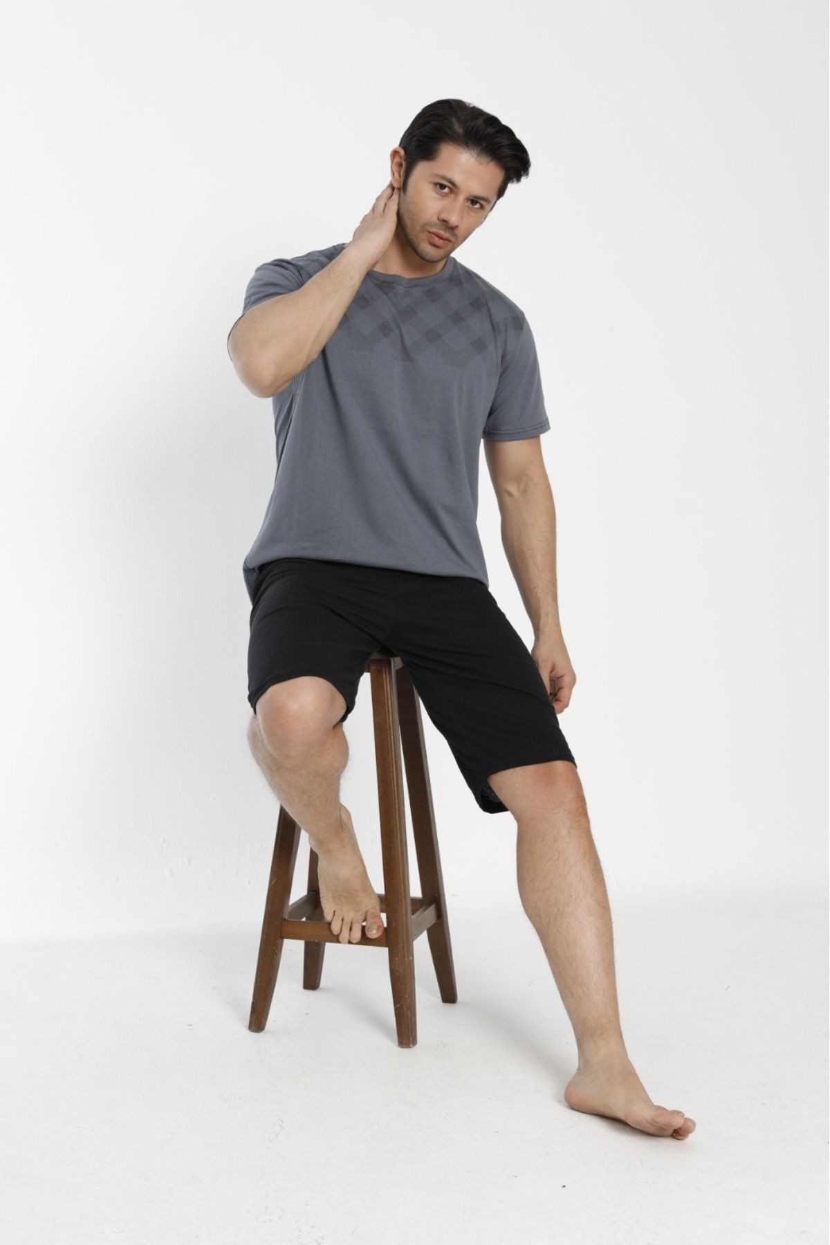 Penye (süprem) Kapri Pijama Takımı