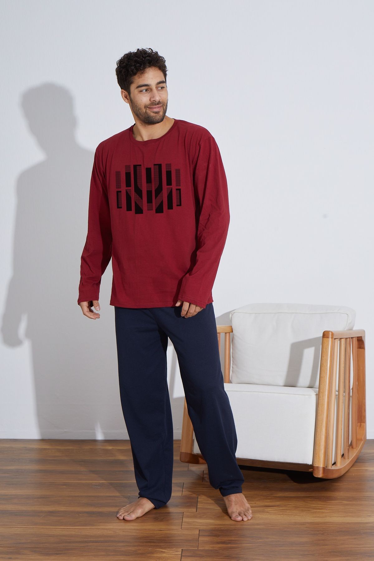 Penye Süprem(İnce) Uzun Kollu Erkek Pijama Takımı