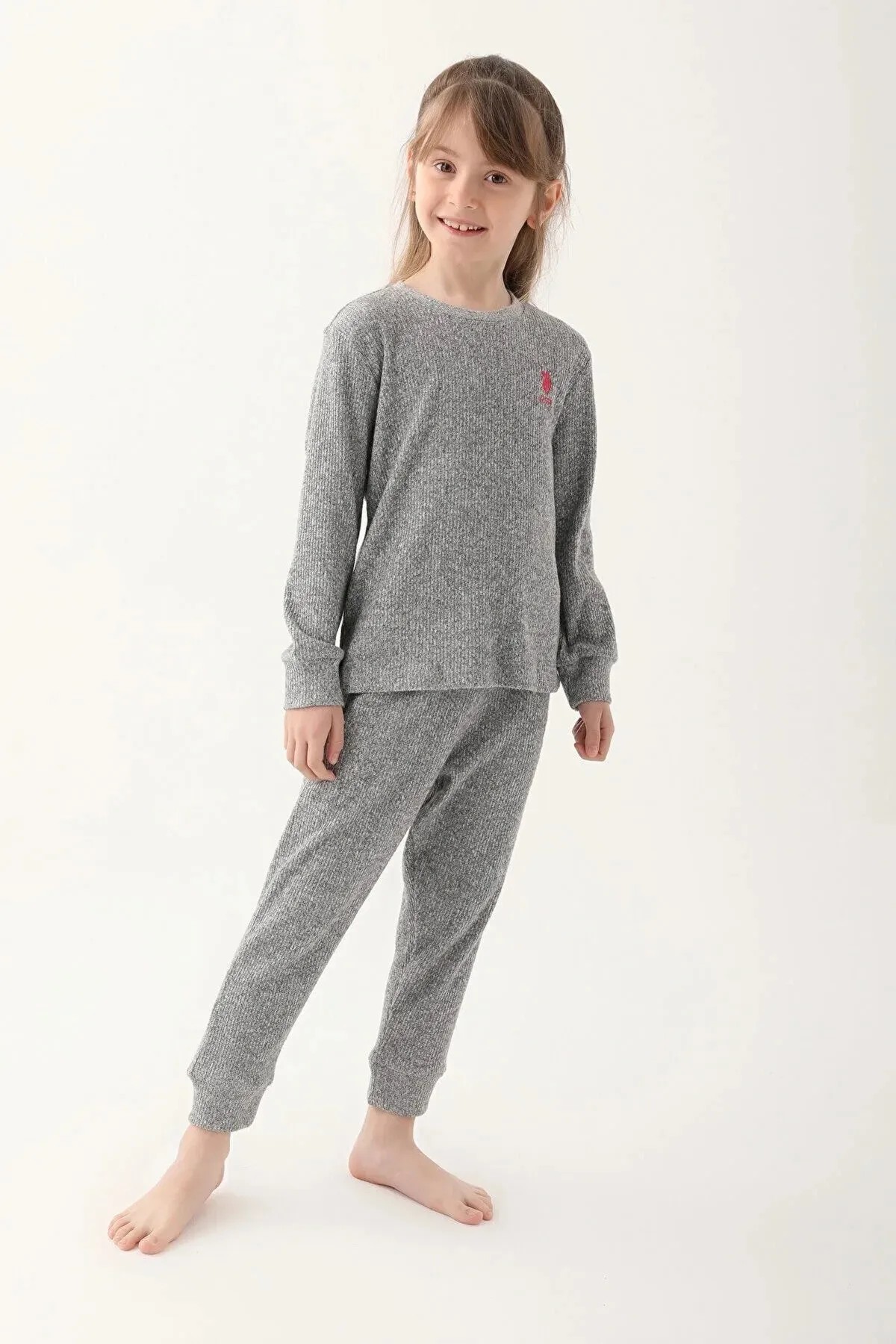 U.S. Polo Assn Candy Girl Gri Kız Çocuk Eşofman Takımı