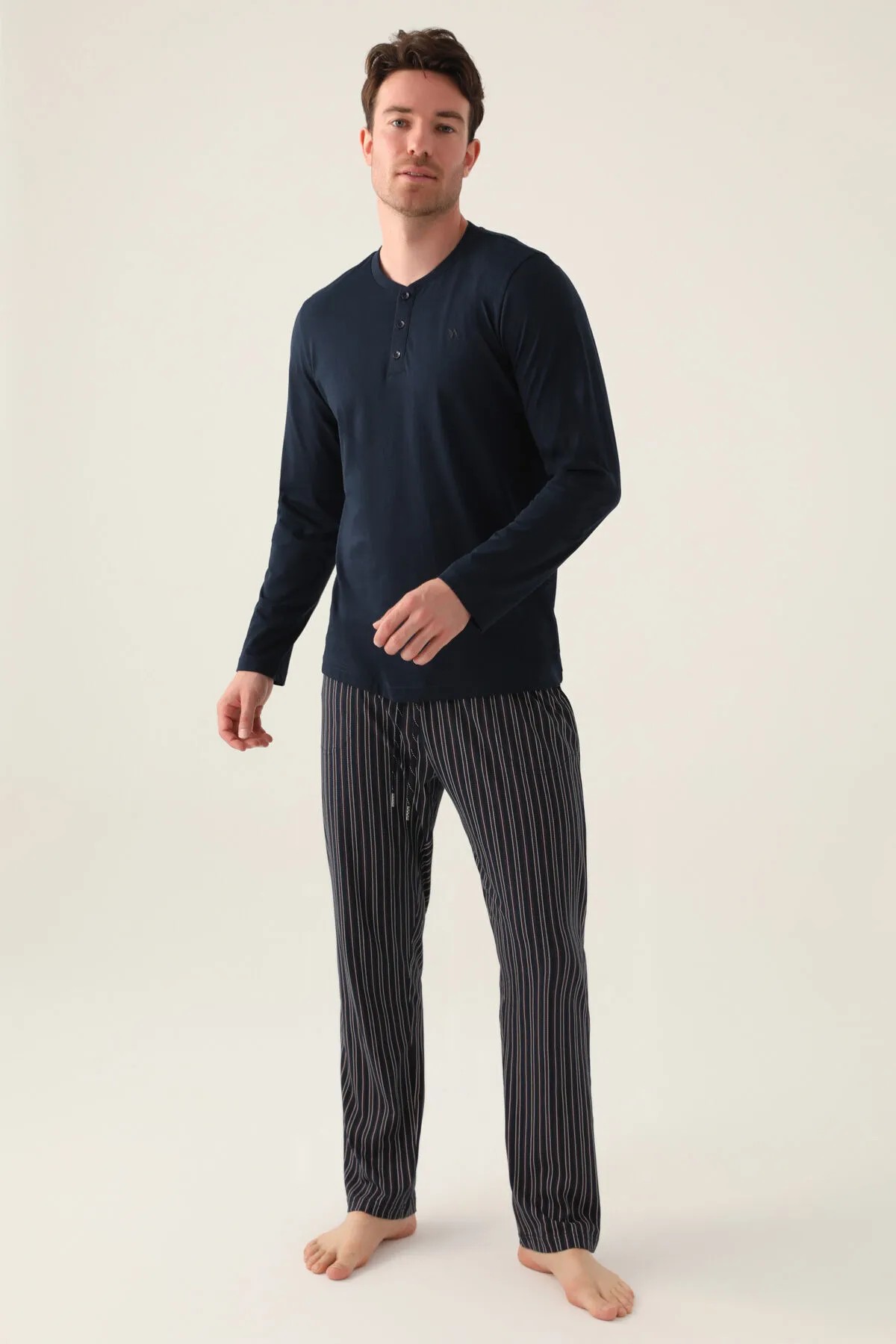 %100 Pamuk, Büyük Beden Erkek Pijama Takım