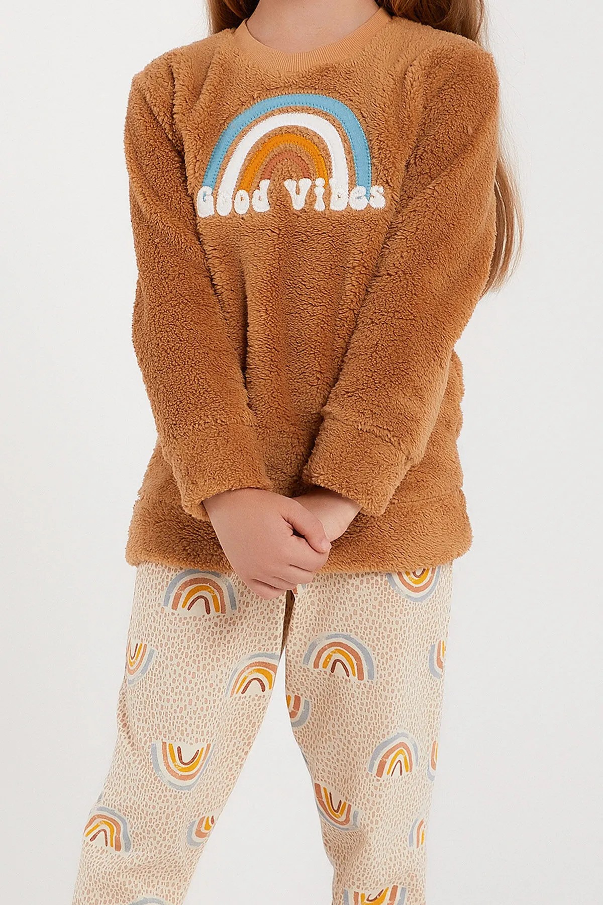 Polar Bear Camel Kız Çocuk Uzun Kol Pijama Takım