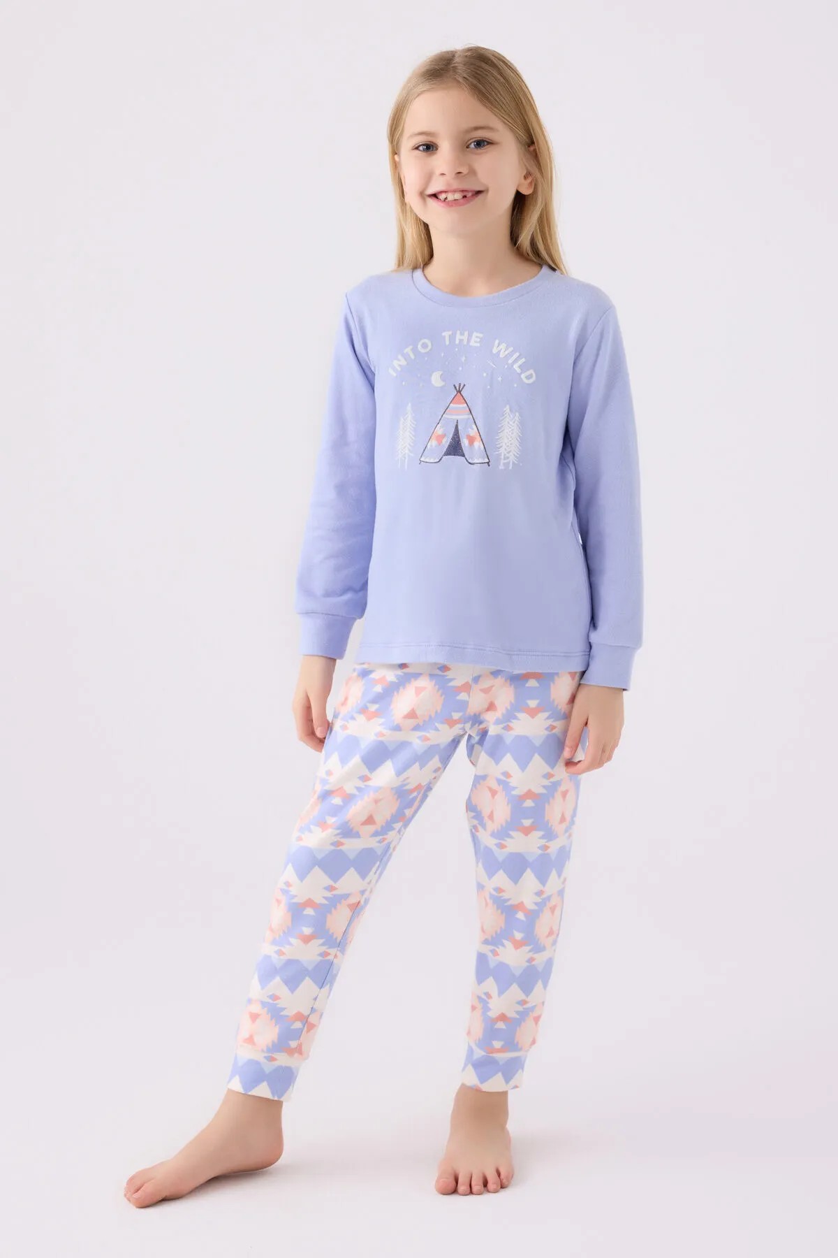  Kız Çocuk Uzun Kol Pijama Takım