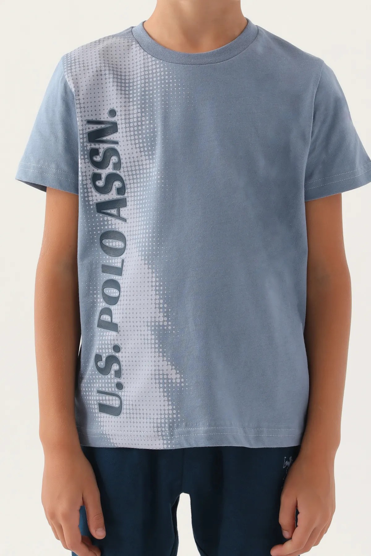 U.S. Polo Assn. Plain Written Erkek Çocuk İkili Takım Gece Mavisi
