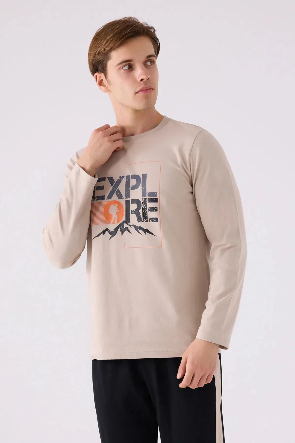 Erkek Explore Uzun Kol Pijama Takımı