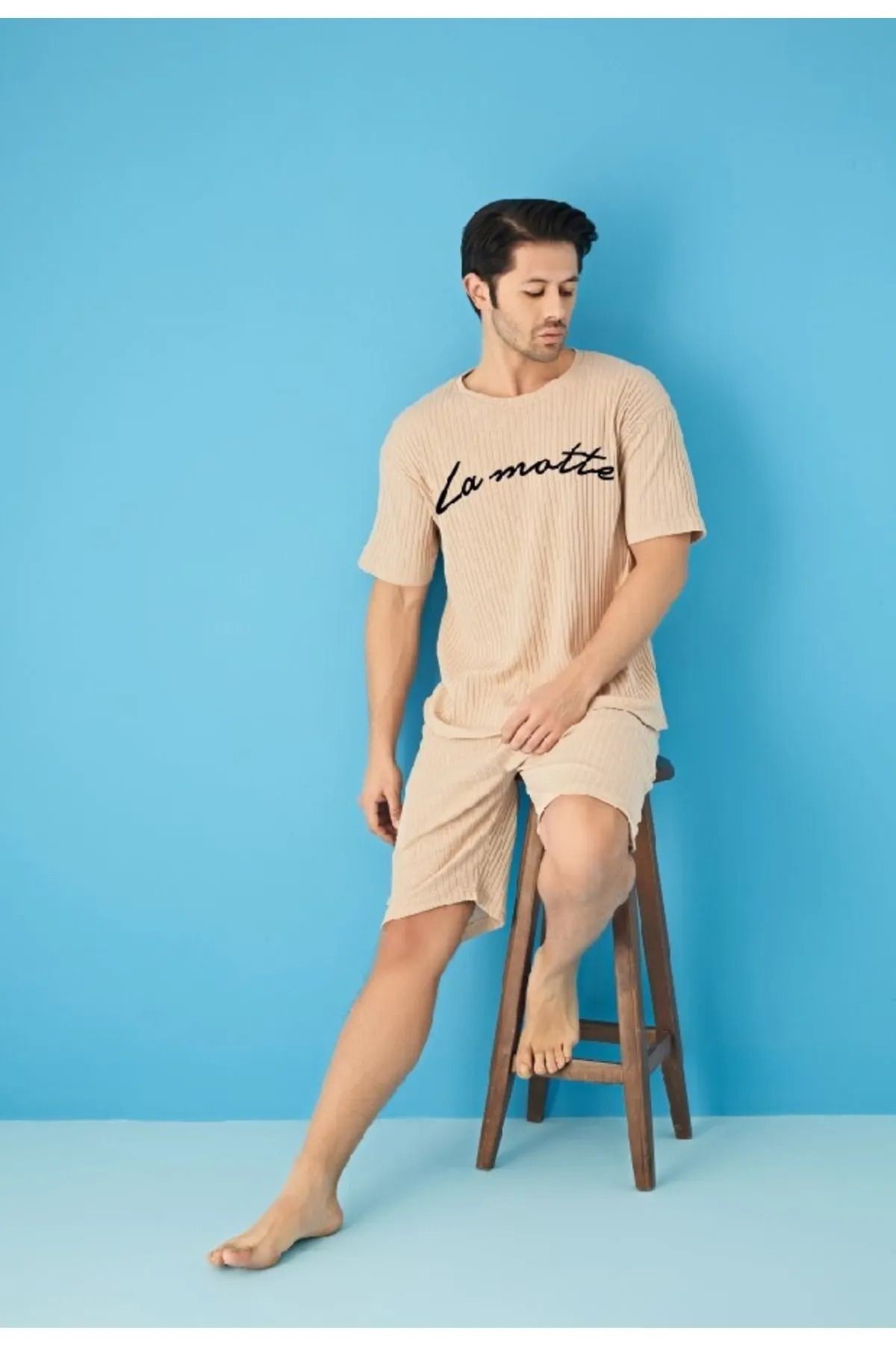 Fitilli Oversize Erkek Kapri Takımı