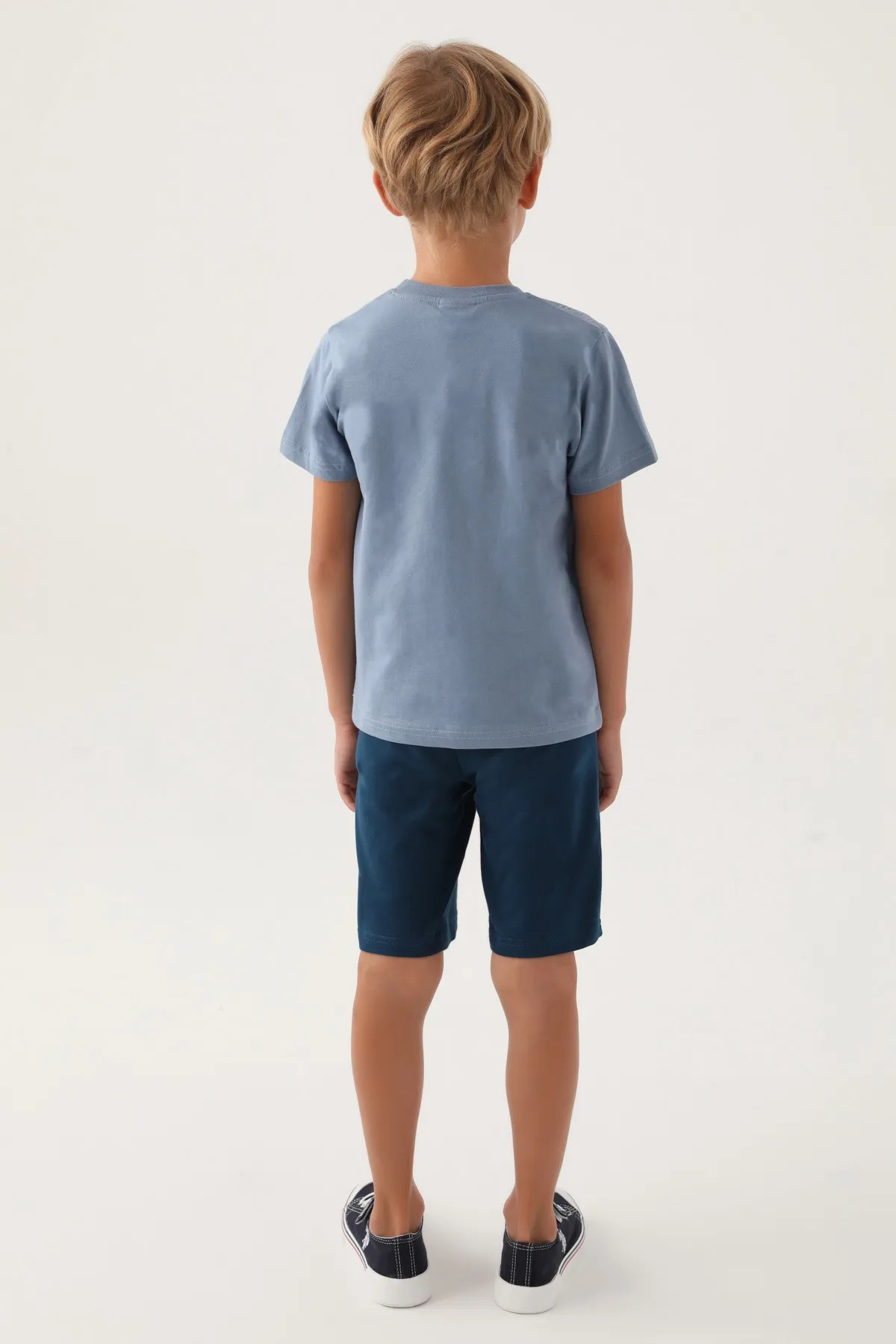 U.S. Polo Assn. Plain Written Erkek Çocuk İkili Takım Gece Mavisi