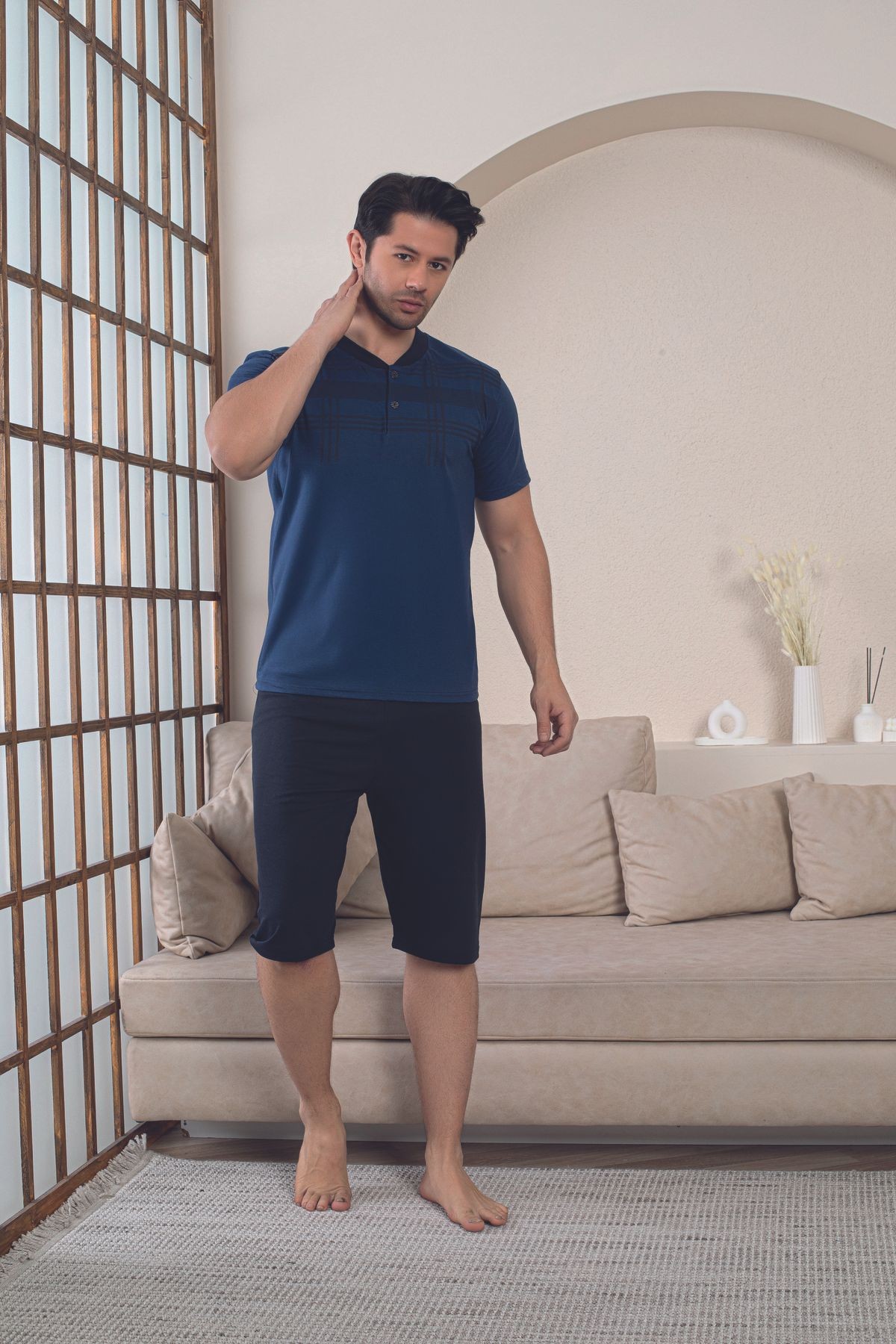 Penye (süprem) Kapri Pijama Takımı