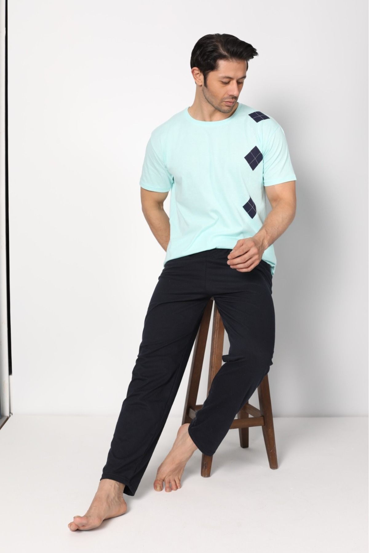 Penye (süprem) Yazlık Erkek Pijama Takımı
